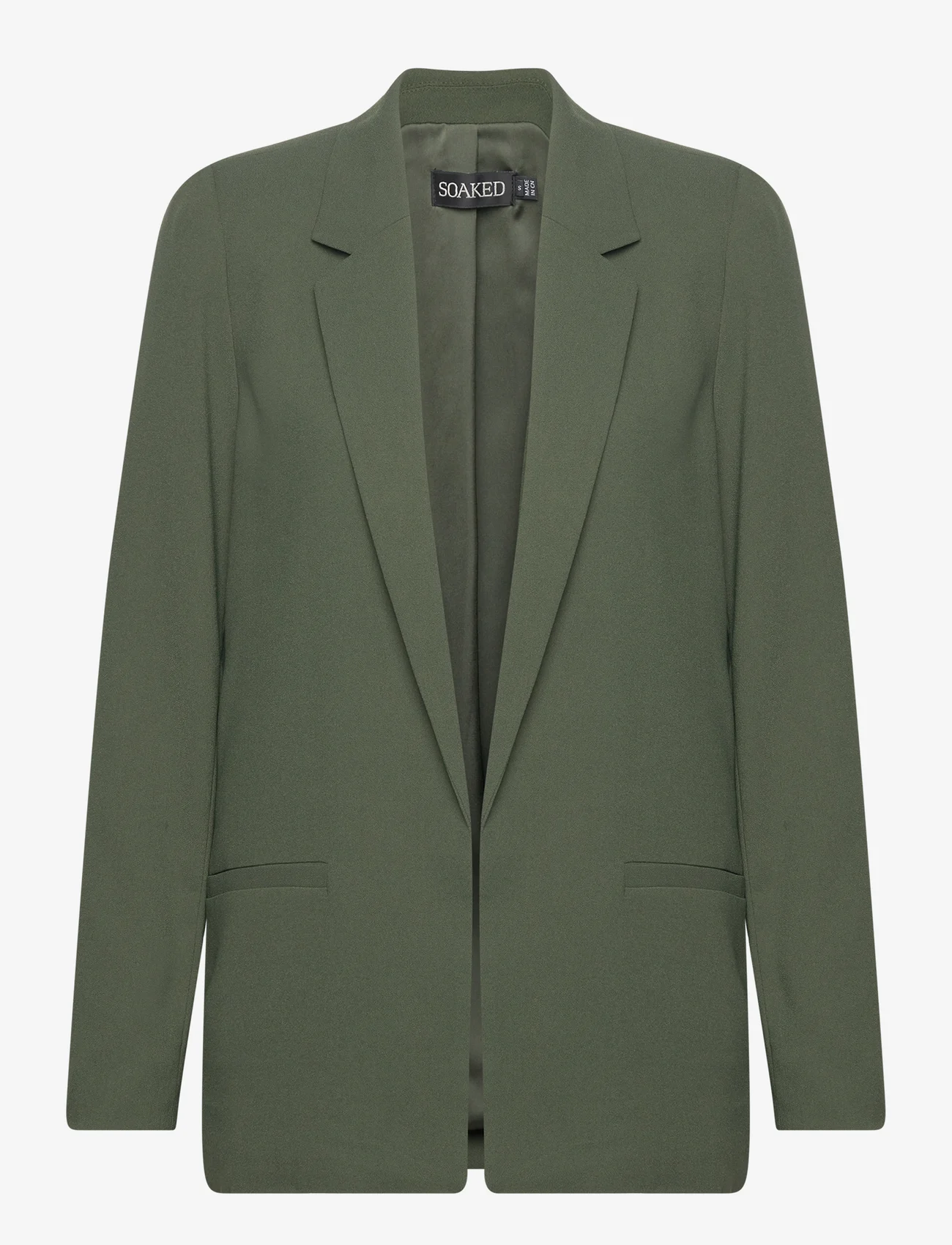 Soaked in Luxury - SLShirley Blazer LS - vakarėlių drabužiai išparduotuvių kainomis - kombu green - 0