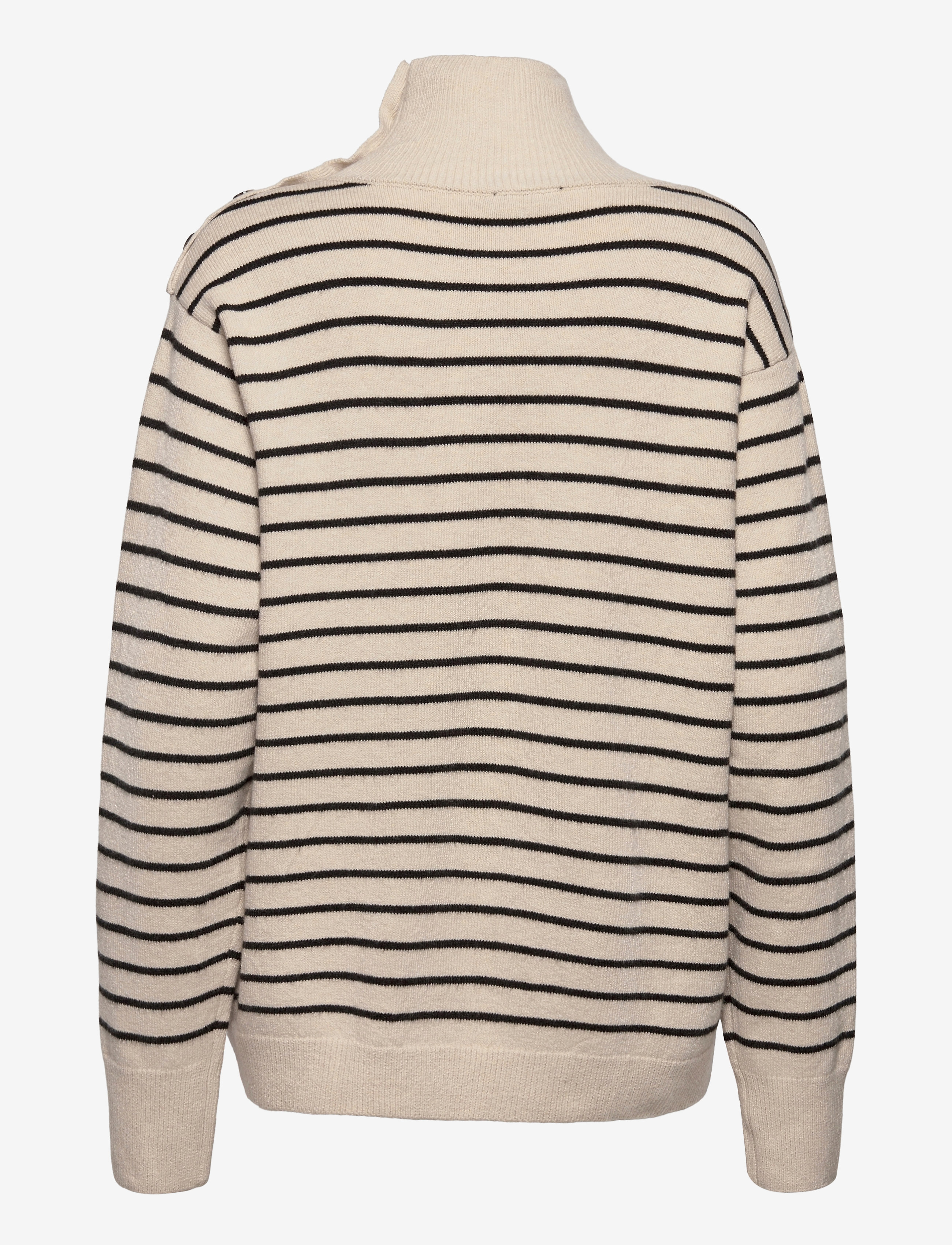 Soaked in Luxury - SLLyrica Stripe Pullover LS - sandshell and black stripe - 1
