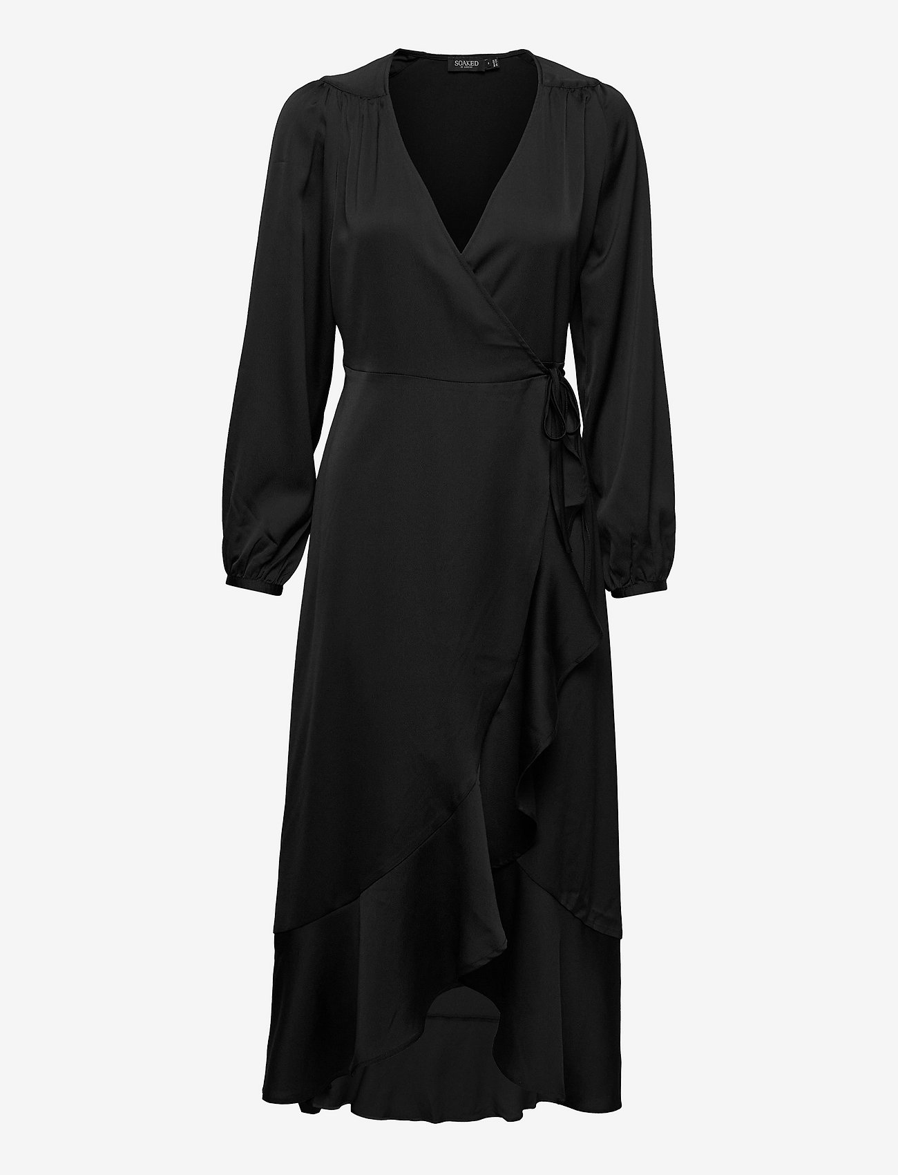 Soaked in Luxury - SLKarven Dress LS - midiklänningar - black - 0
