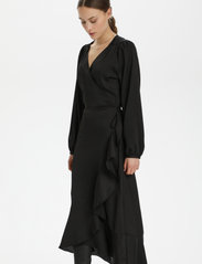 Soaked in Luxury - SLKarven Dress LS - midiklänningar - black - 2