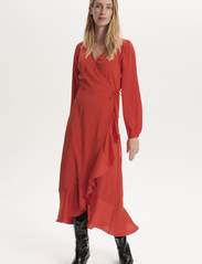 Soaked in Luxury - SLKarven Dress LS - midi kjoler - valiant poppy - 2