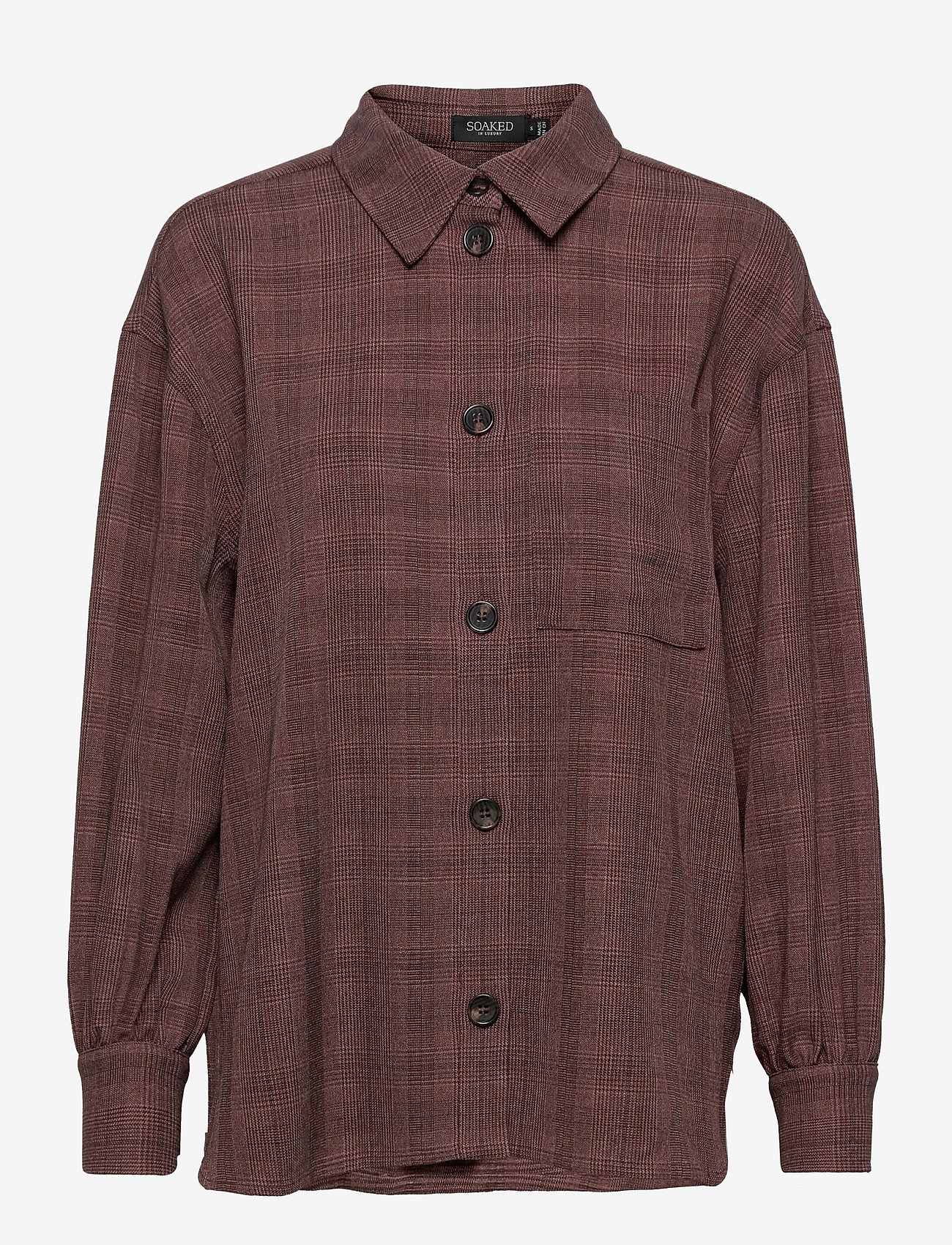 Soaked - SLNalea Overshirt - overshirts - brown suiting check - 1