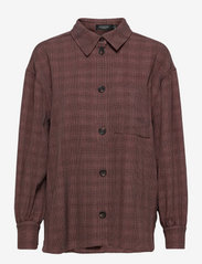 Soaked in Luxury - SLNalea Overshirt - moterims - brown suiting check - 0