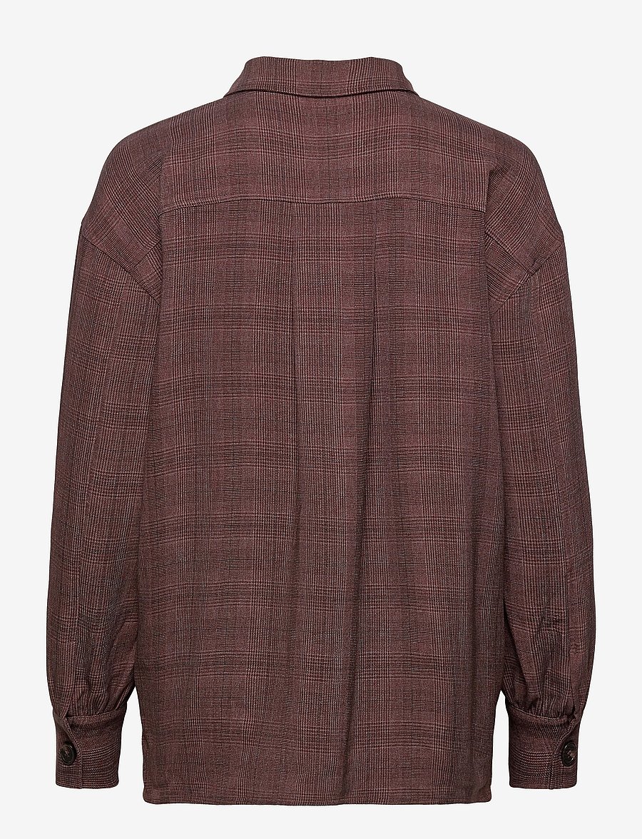 Soaked - SLNalea Overshirt - overshirts - brown suiting check - 2