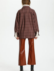 Soaked in Luxury - SLNalea Overshirt - moterims - brown suiting check - 4