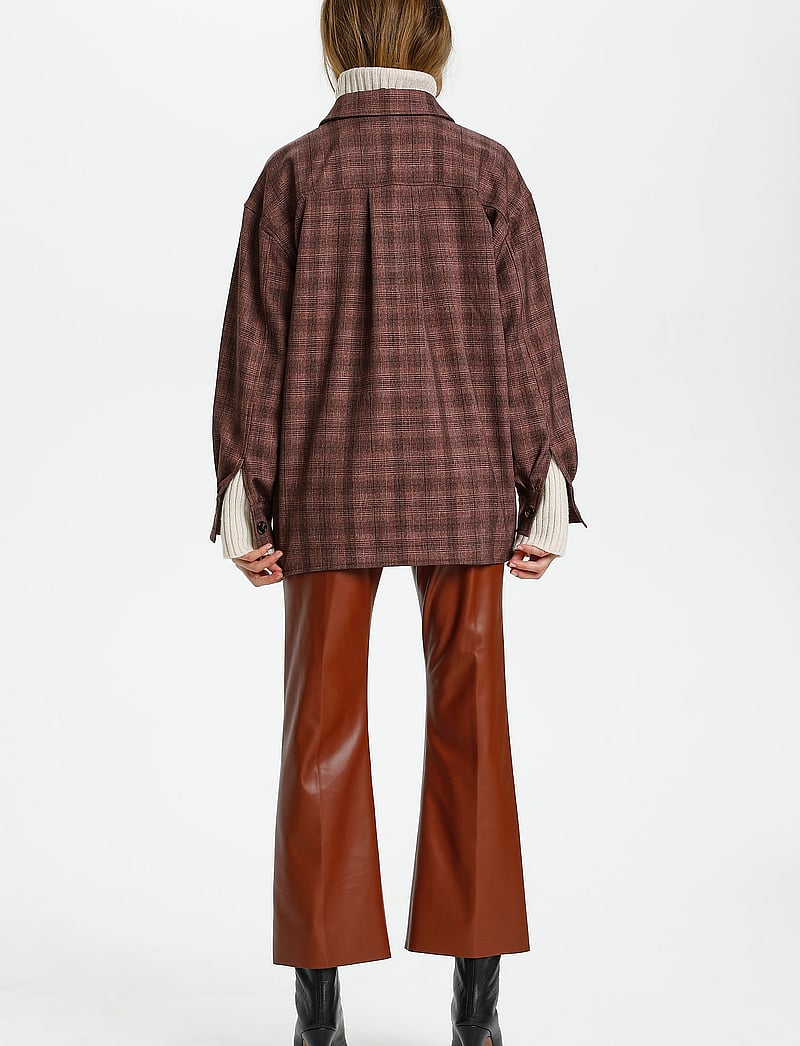 Soaked - SLNalea Overshirt - overshirts - brown suiting check - 4