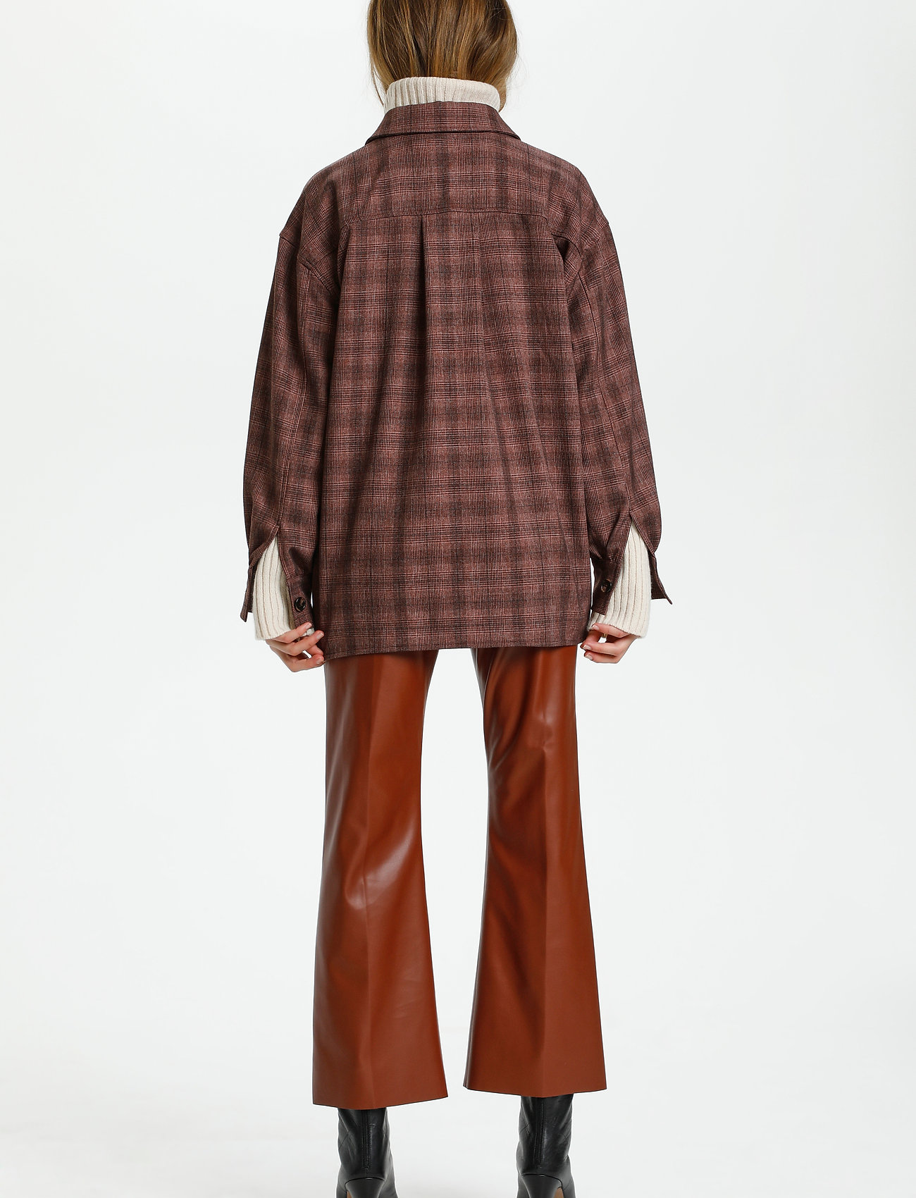 Soaked - SLNalea Overshirt - overshirts - brown suiting check - 4