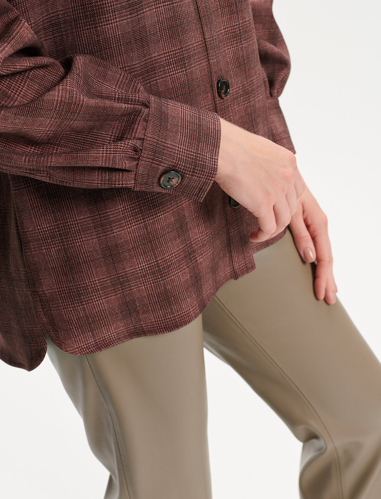 Soaked - SLNalea Overshirt - overshirts - brown suiting check - 5
