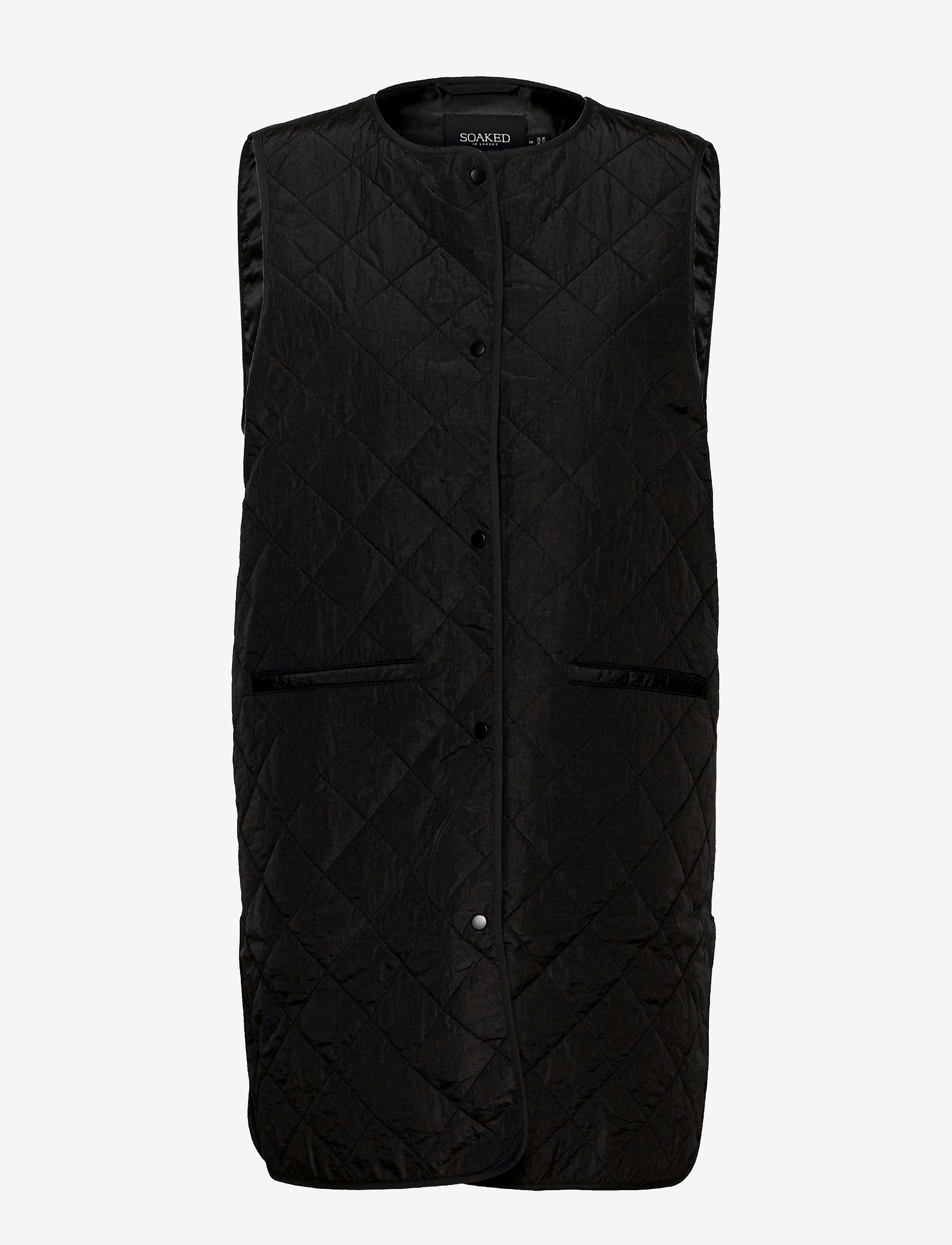 Soaked in Luxury SLUmina Waistcoat - Vatterede veste - BLACK / black