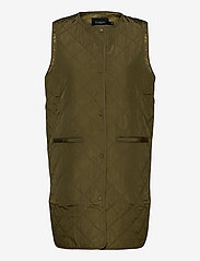 Soaked in Luxury - SLUmina Waistcoat - puffer vests - dark olive - 0