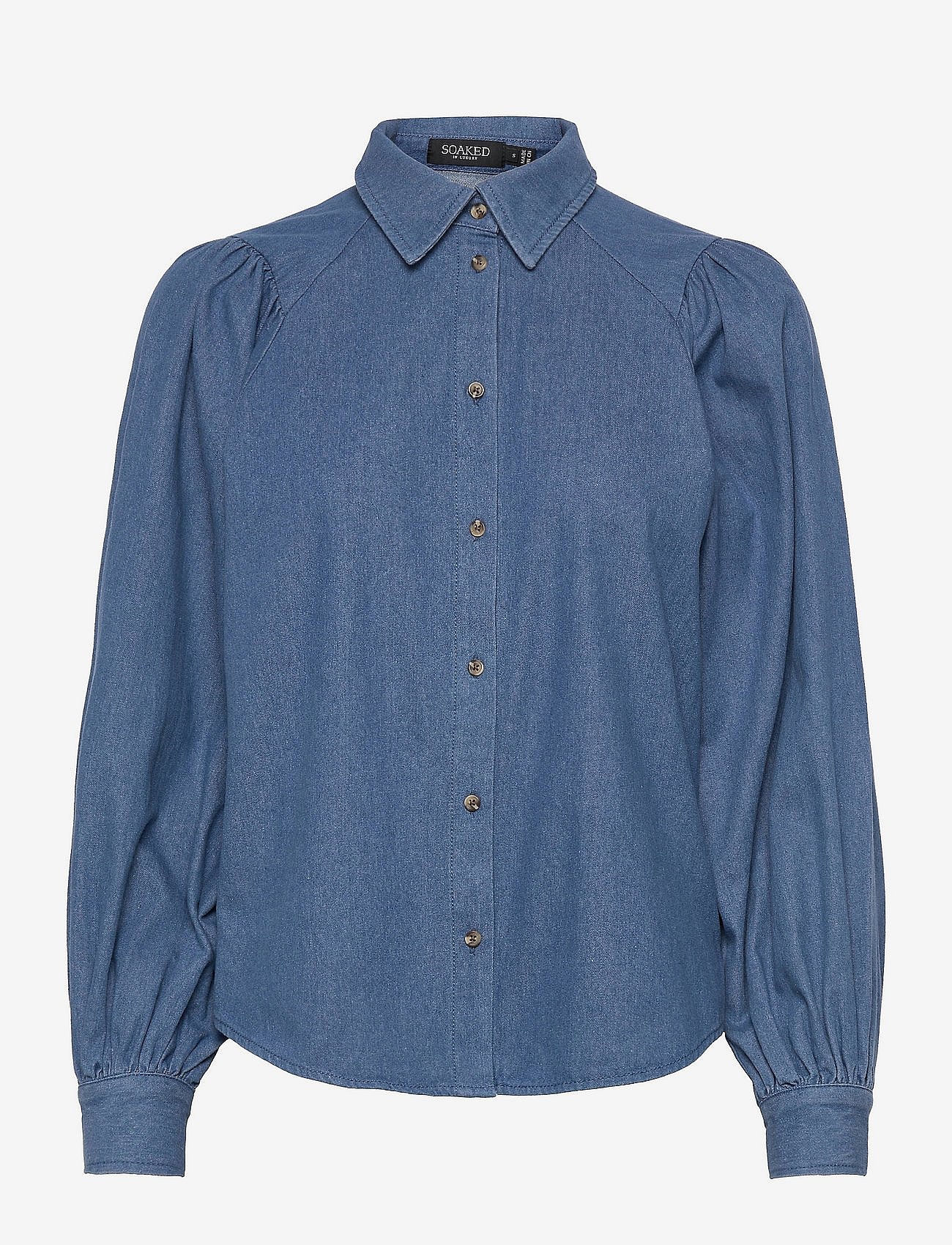 SLNatasja Shirt LS - MEDIUM BLUE DENIM