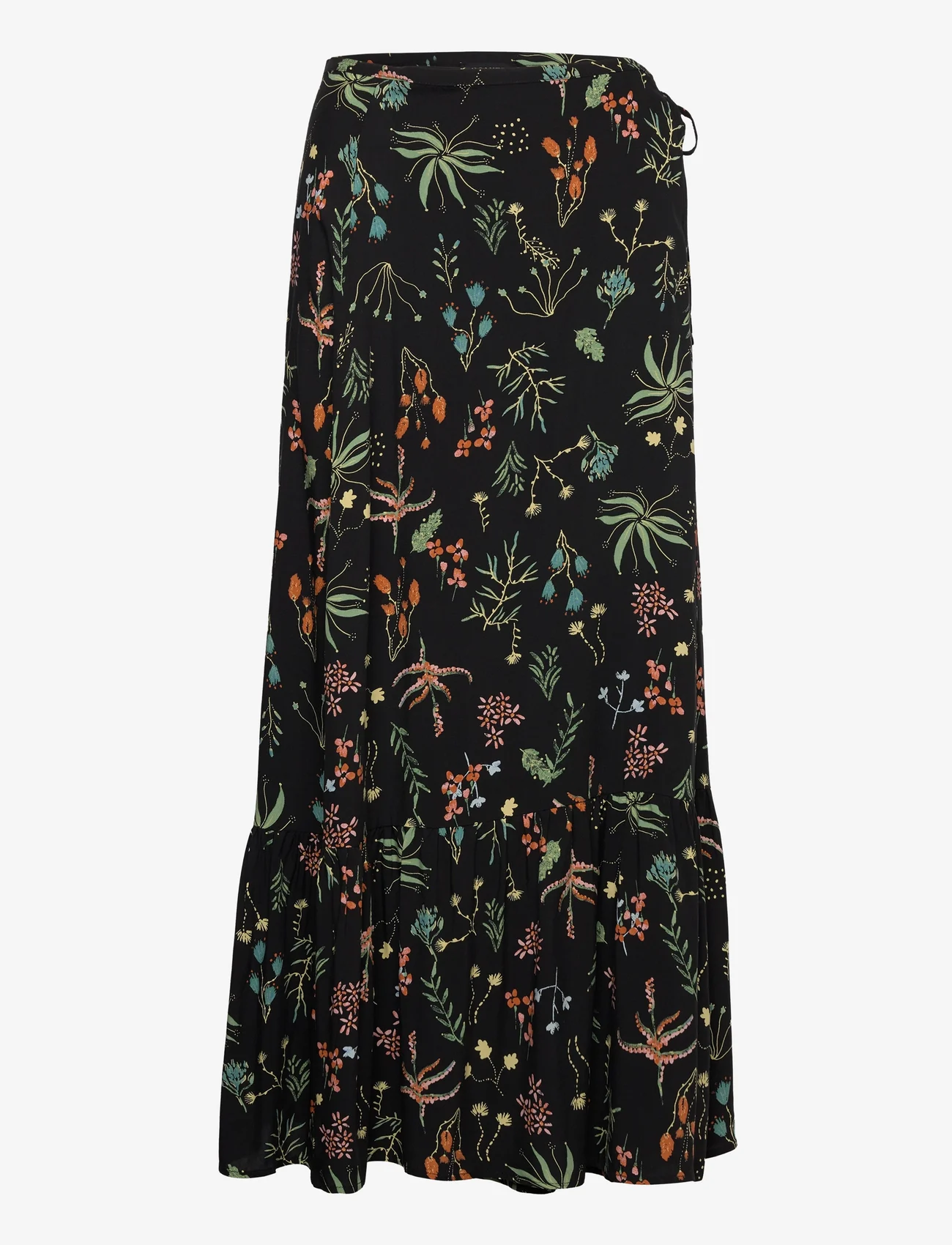 Soaked in Luxury - SLVioletta Skirt - midi nederdele - black botanical print - 0