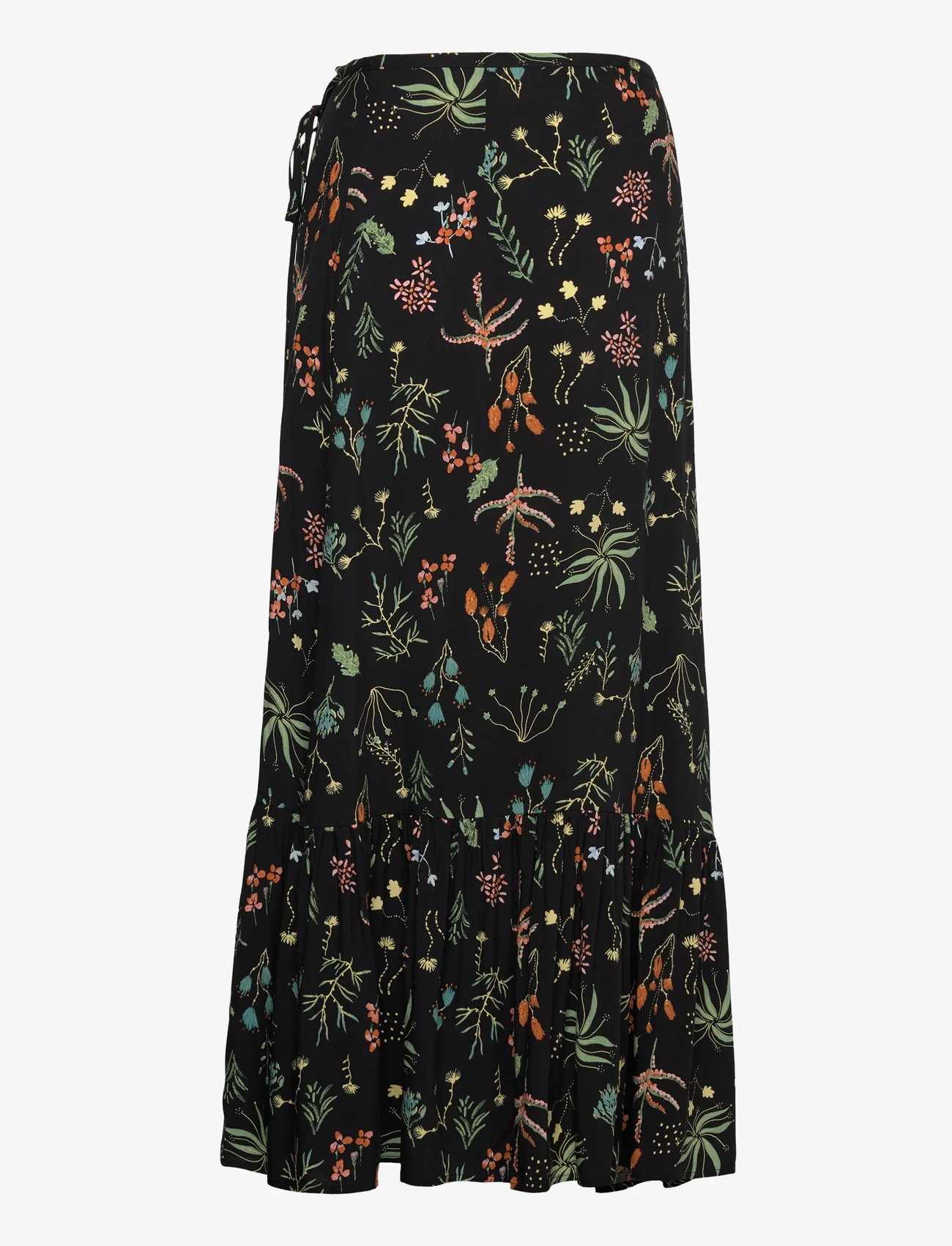 Soaked in Luxury - SLVioletta Skirt - midi nederdele - black botanical print - 1