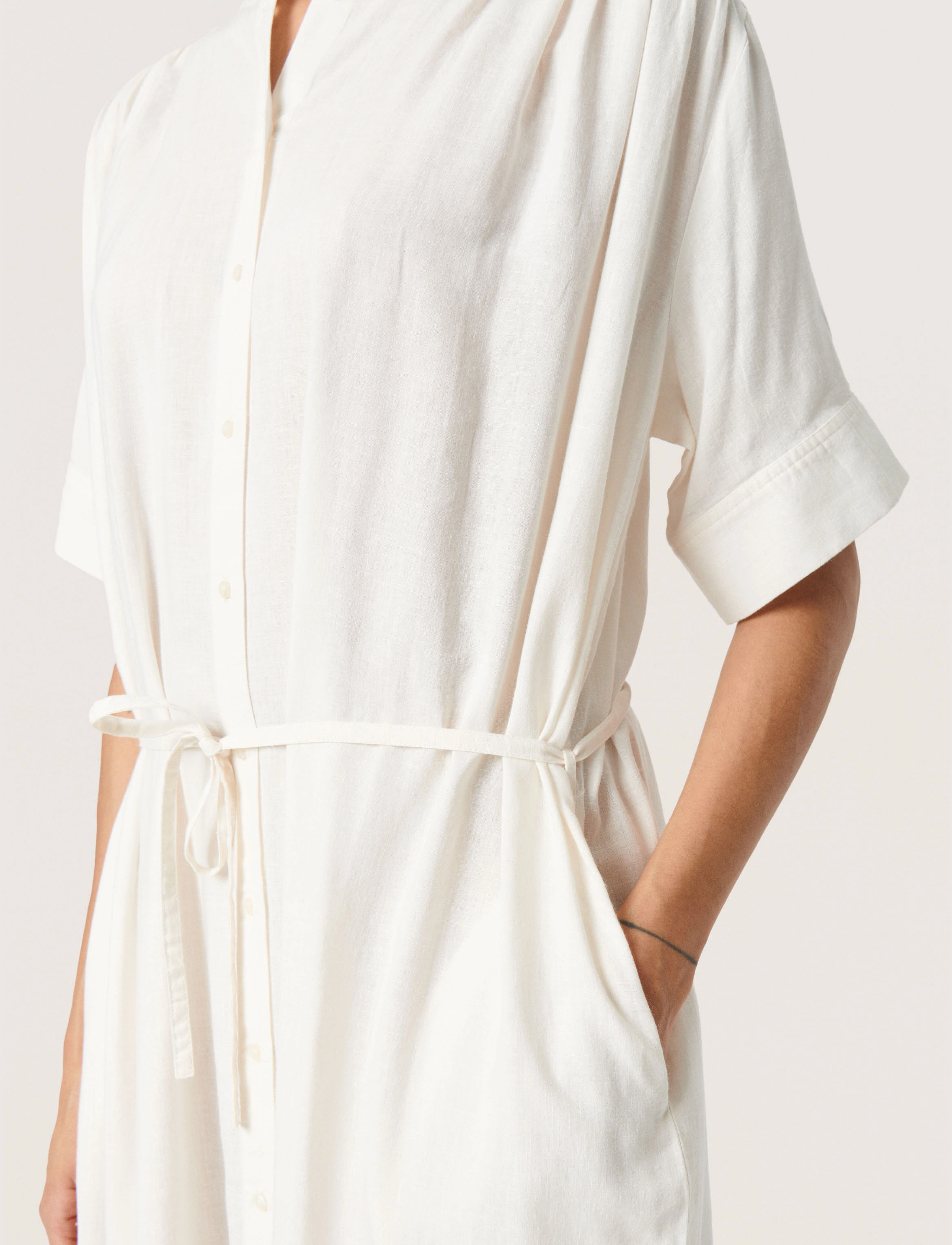 Soaked in Luxury - SLRosaline Shirt Dress - whisper white - 5