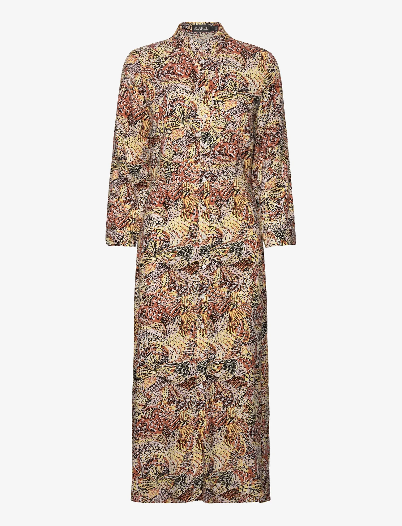Soaked in Luxury - SLVioletta Shirt Dress - skjortekjoler - aubern butterfly print - 0