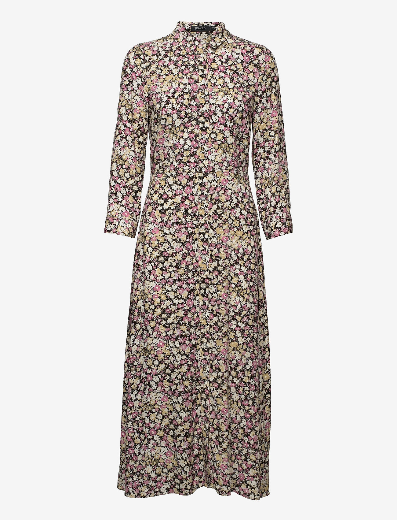 Soaked in Luxury - SLVioletta Shirt Dress - skjortekjoler - silver fern florals - 0