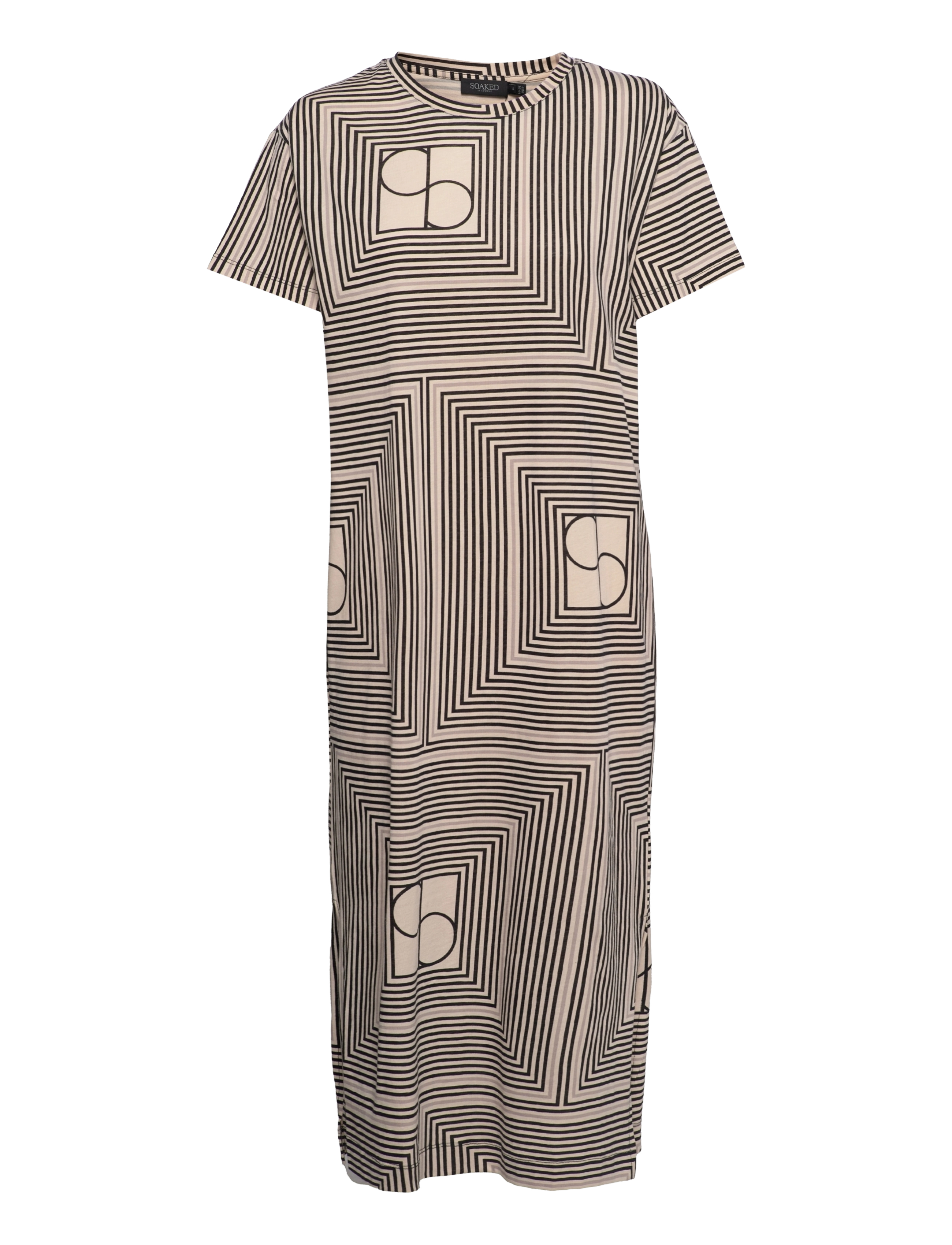 Soaked in Luxury - SLEve Dress SS - black monogram print - 1