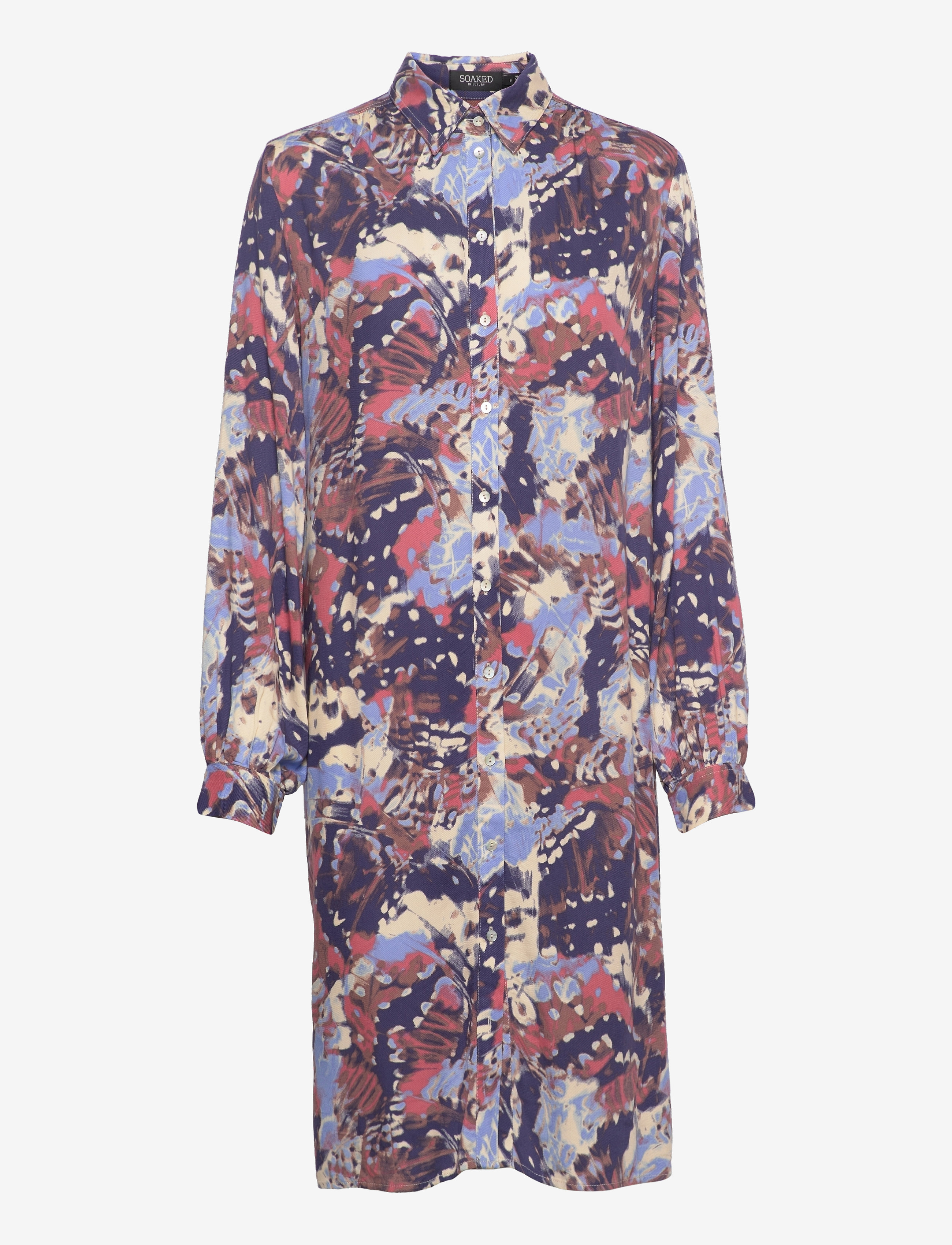 Soaked SLMayana Shirt Dress LS - Kleidid - FALL GARDEN PRINT / multi