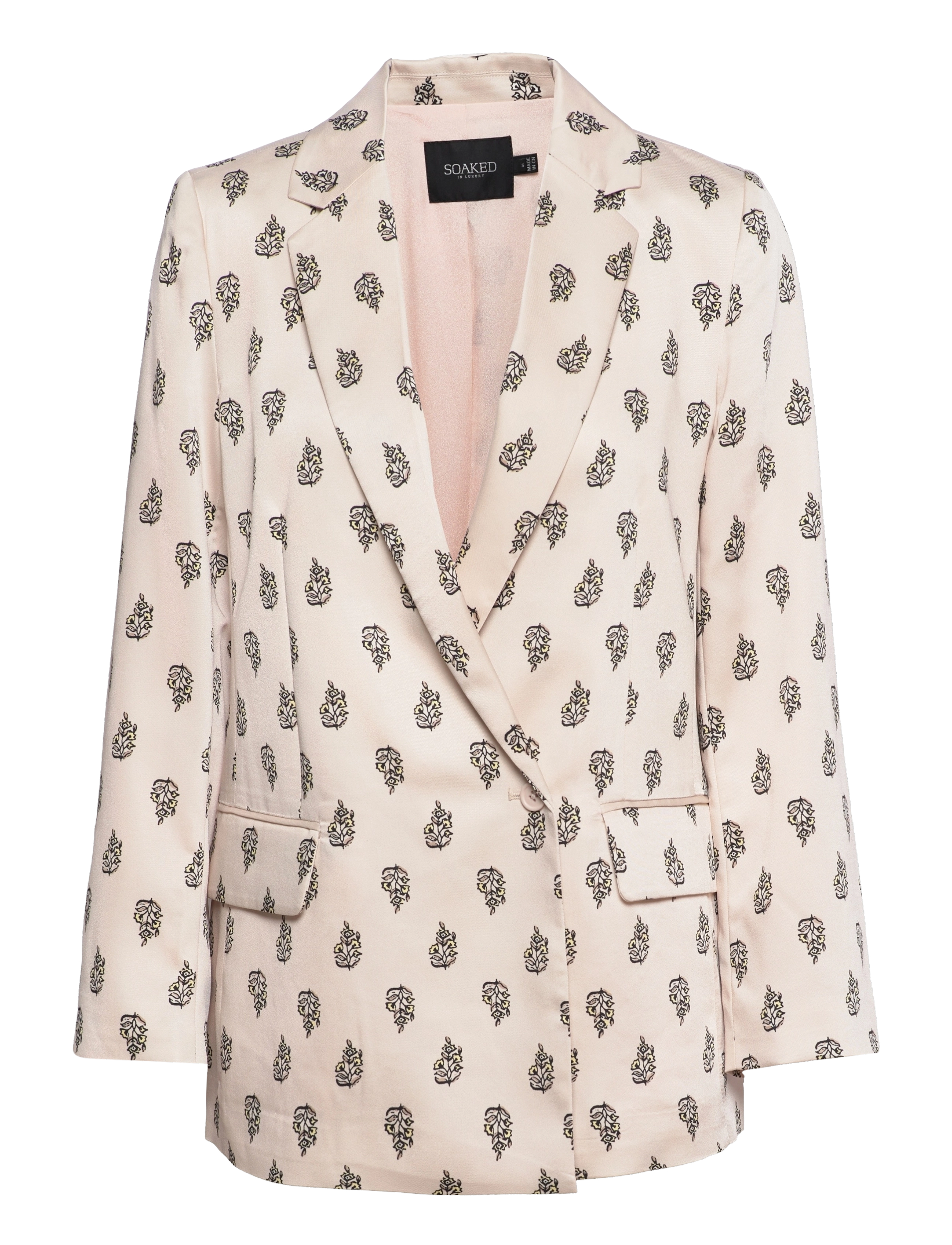 SLThora Blazer - OATMEAL BLOCK PRINT
