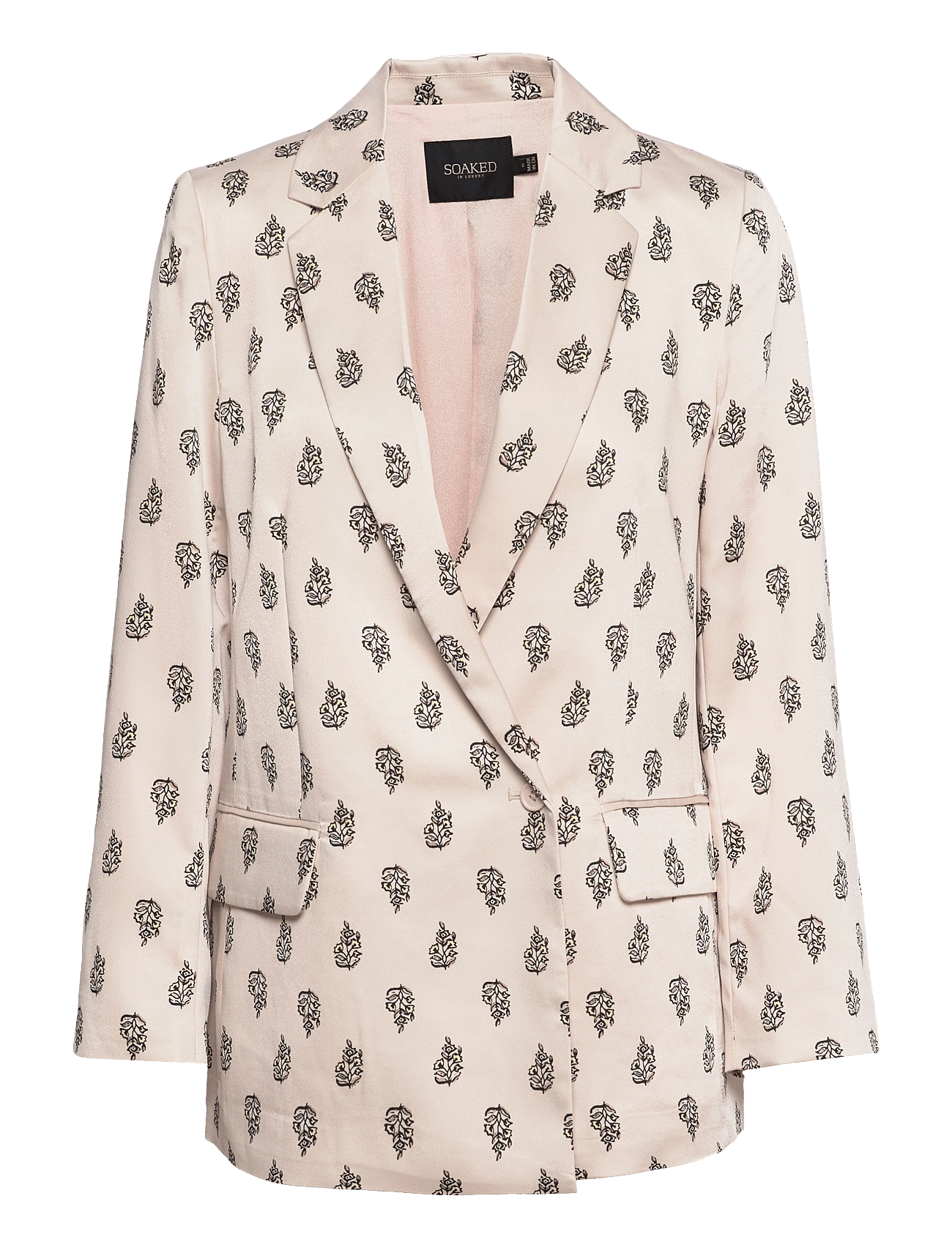 SLThora Blazer - OATMEAL BLOCK PRINT