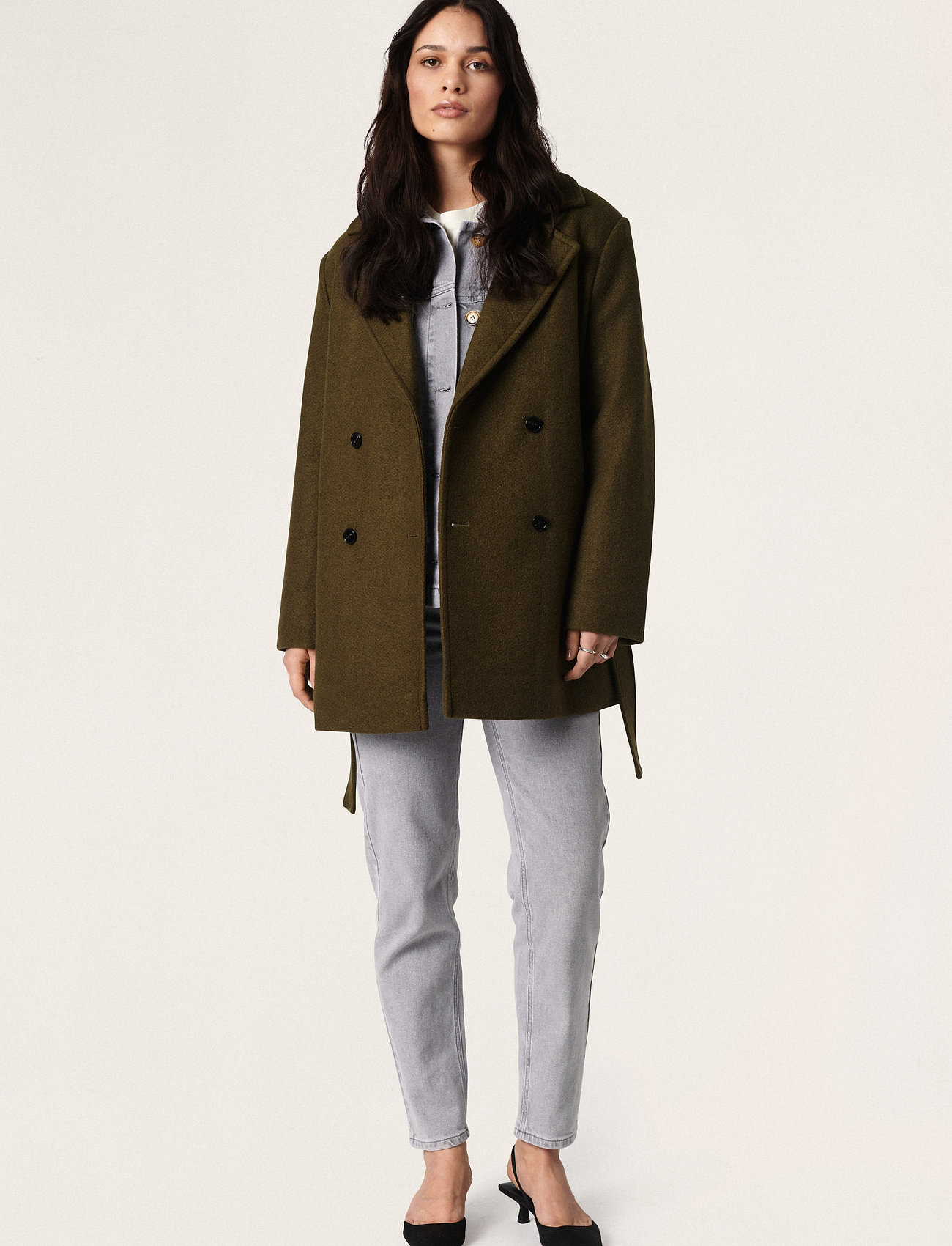 Soaked in Luxury - SLMaria Coat - dark olive - 3