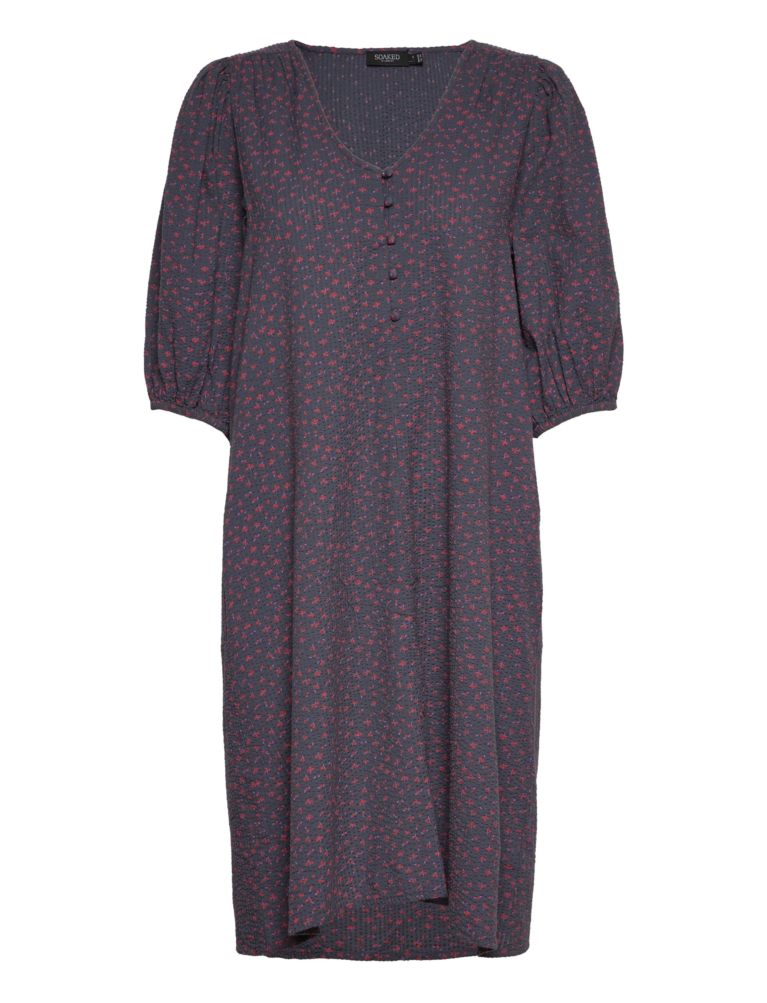 Soaked SLNaiah Dress - Kjoler - INDIA INK CHERRY BLOSSOM / navy