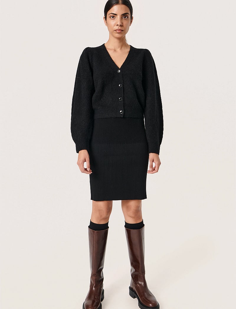 Soaked in Luxury - SLTuesday Puf Cardigan LS - cardigans - black - 3