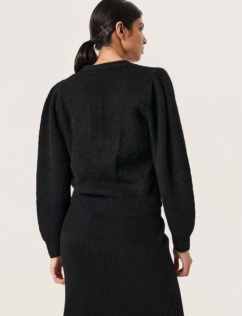 Soaked in Luxury - SLTuesday Puf Cardigan LS - cardigans - black - 4