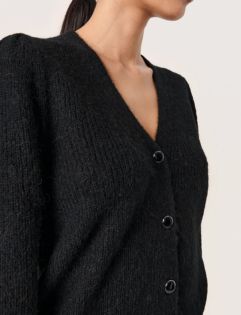 Soaked in Luxury - SLTuesday Puf Cardigan LS - cardigans - black - 5