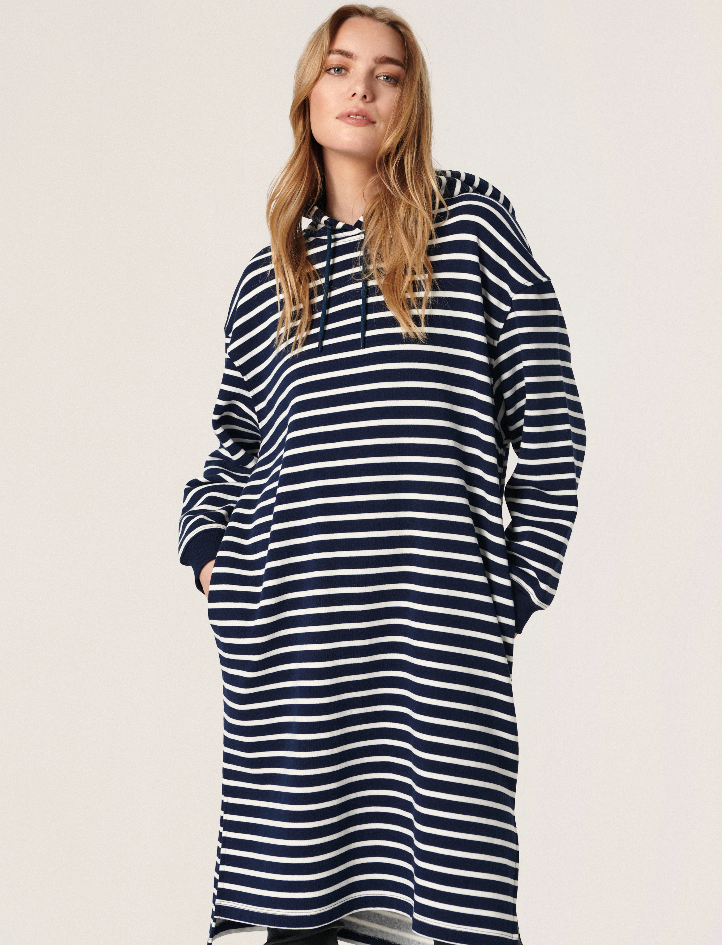 Soaked in Luxury - SLBridie Dress - night sky w white stripe - 2