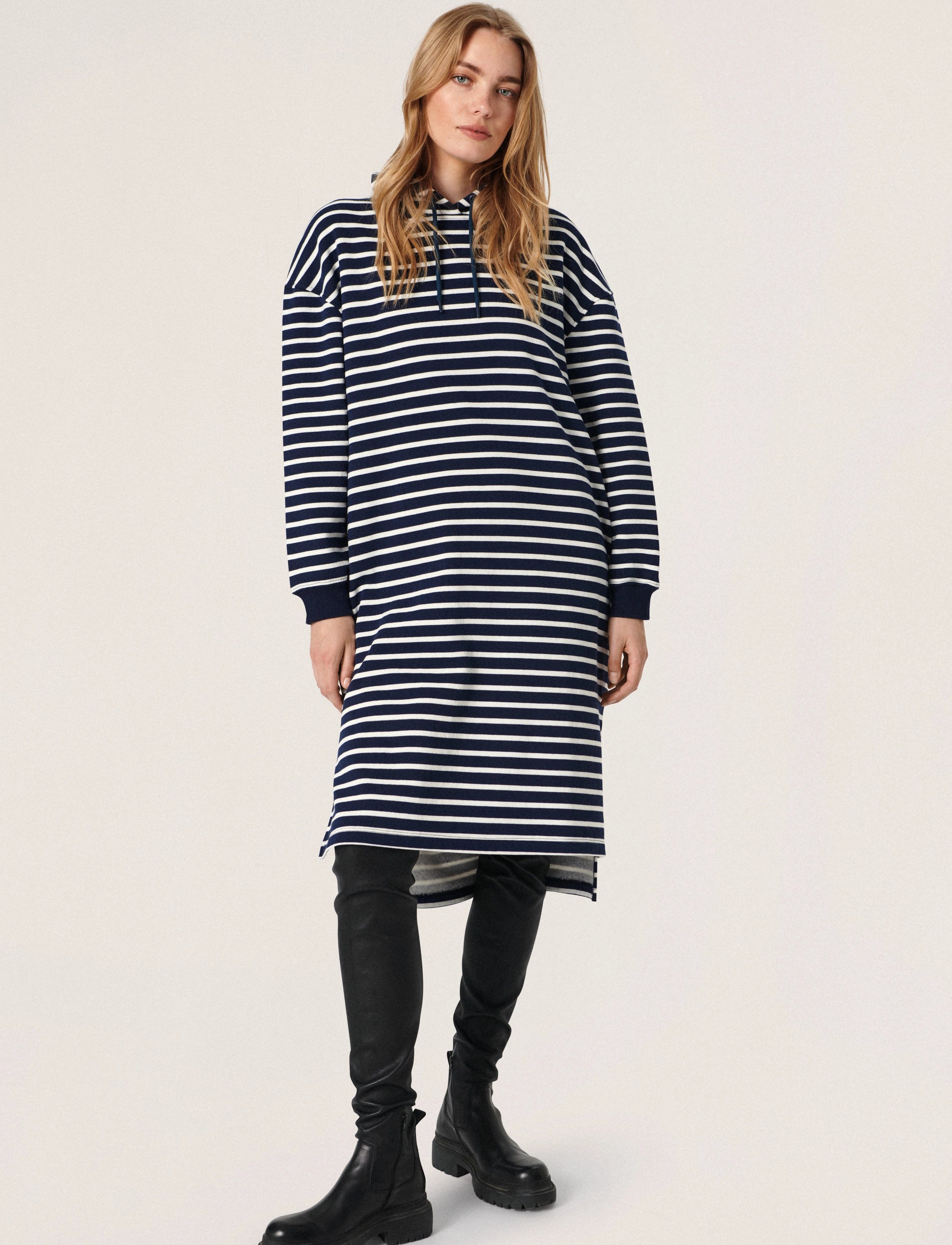 Soaked in Luxury - SLBridie Dress - night sky w white stripe - 3