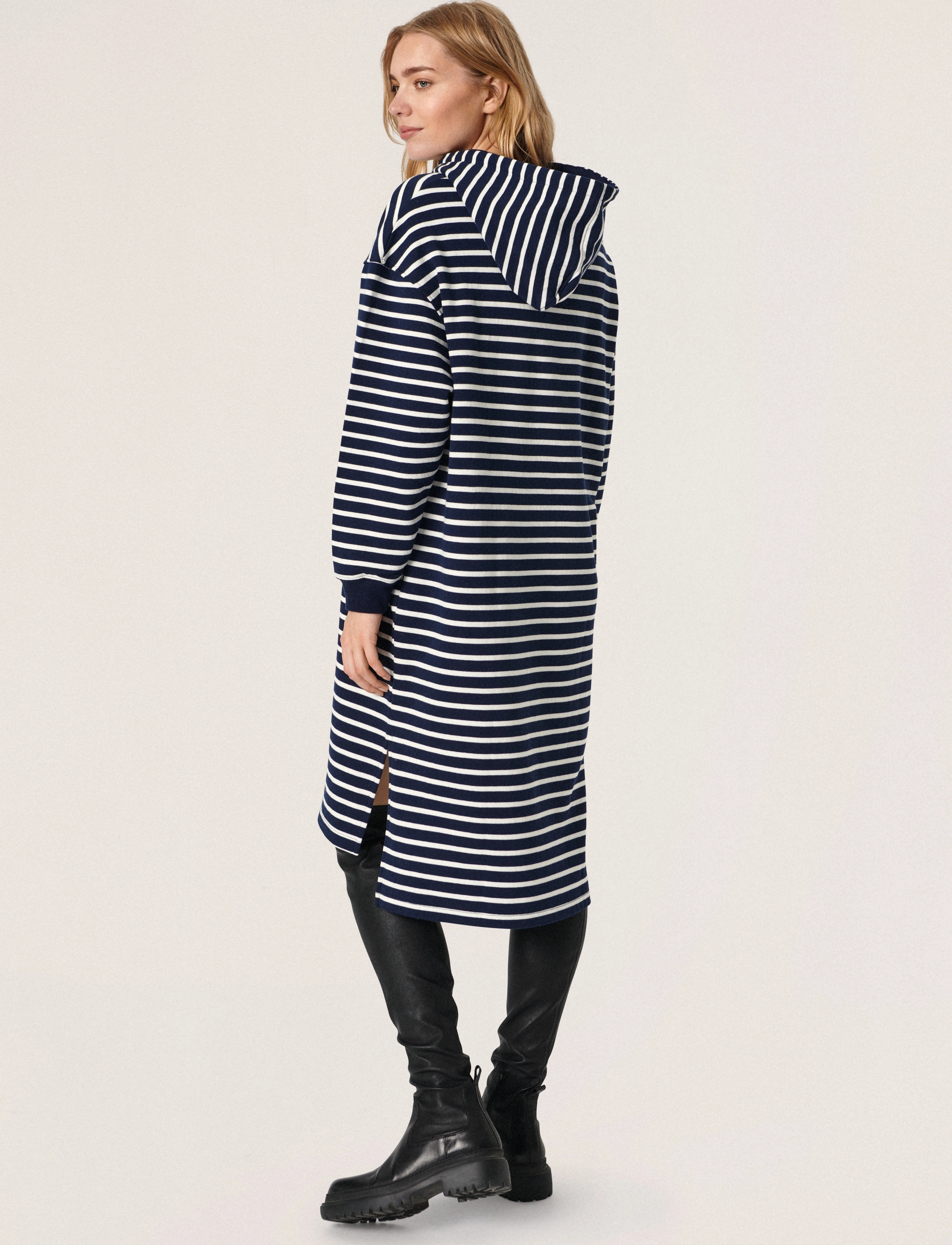 Soaked in Luxury - SLBridie Dress - night sky w white stripe - 4