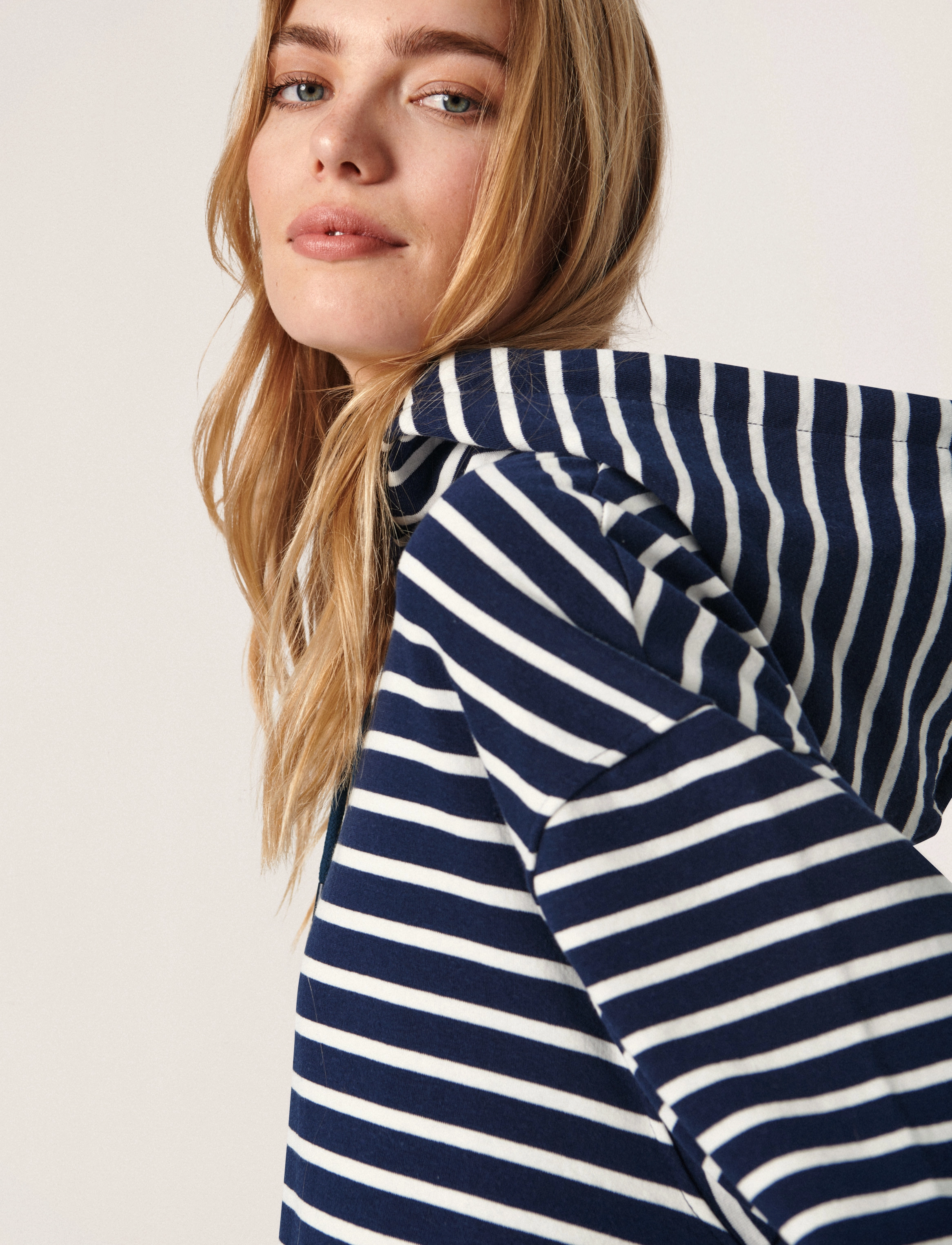 Soaked in Luxury - SLBridie Dress - night sky w white stripe - 5