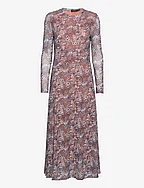 SLBriley Arine Dress LS - AMBER BROWN FLORAL