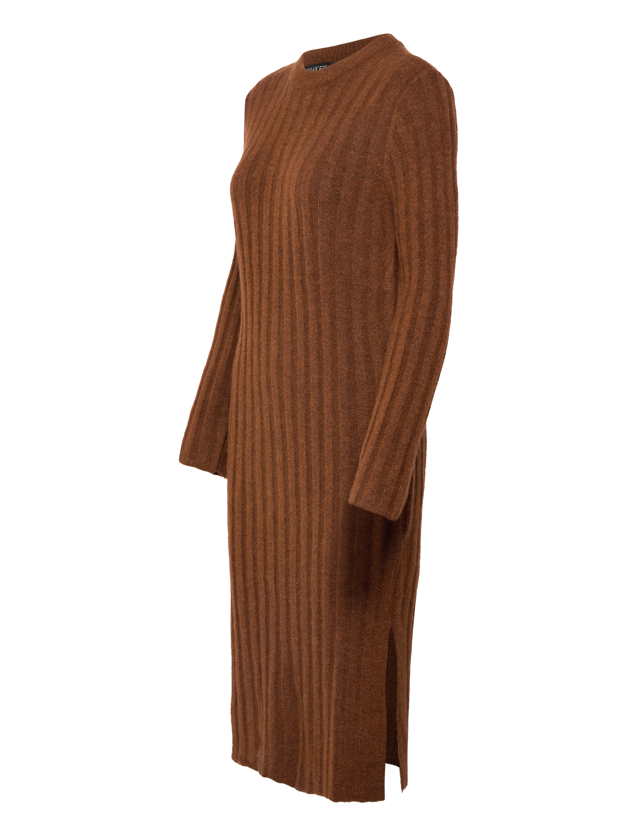 Soaked in Luxury - SLRakel Dress LS - amber brown melange - 3