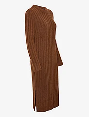 Soaked in Luxury - SLRakel Dress LS - sukienki dzianinowe - amber brown melange - 3