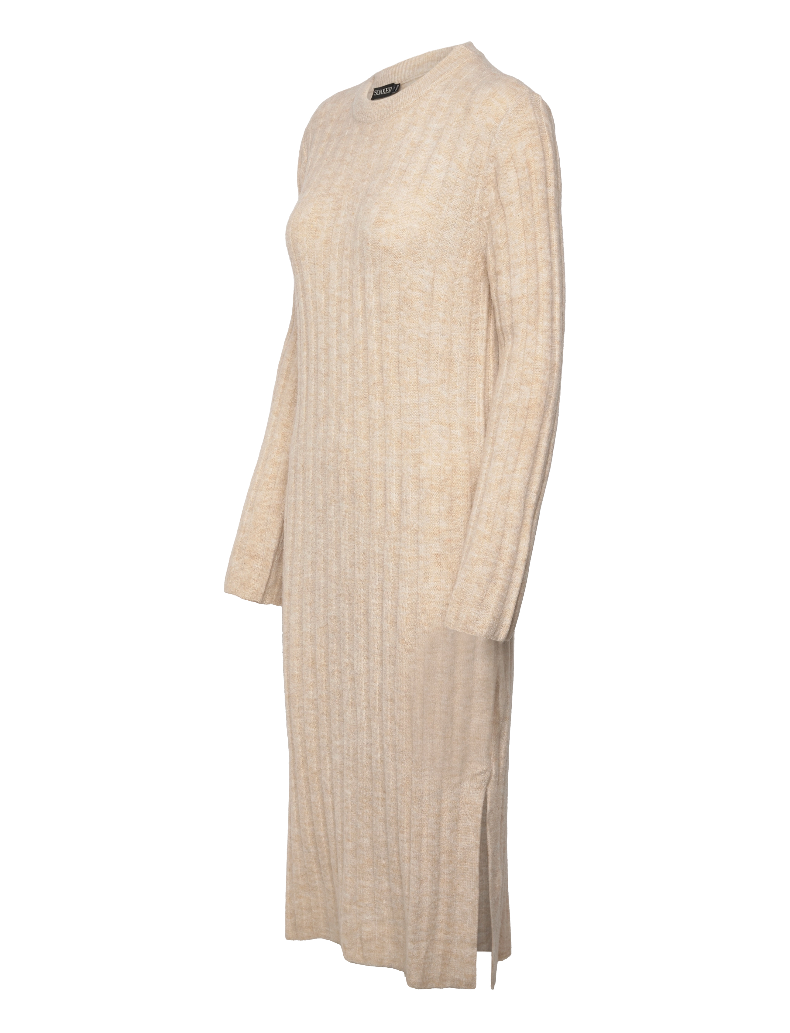 Soaked in Luxury - SLRakel Dress LS - sandshell melange - 3