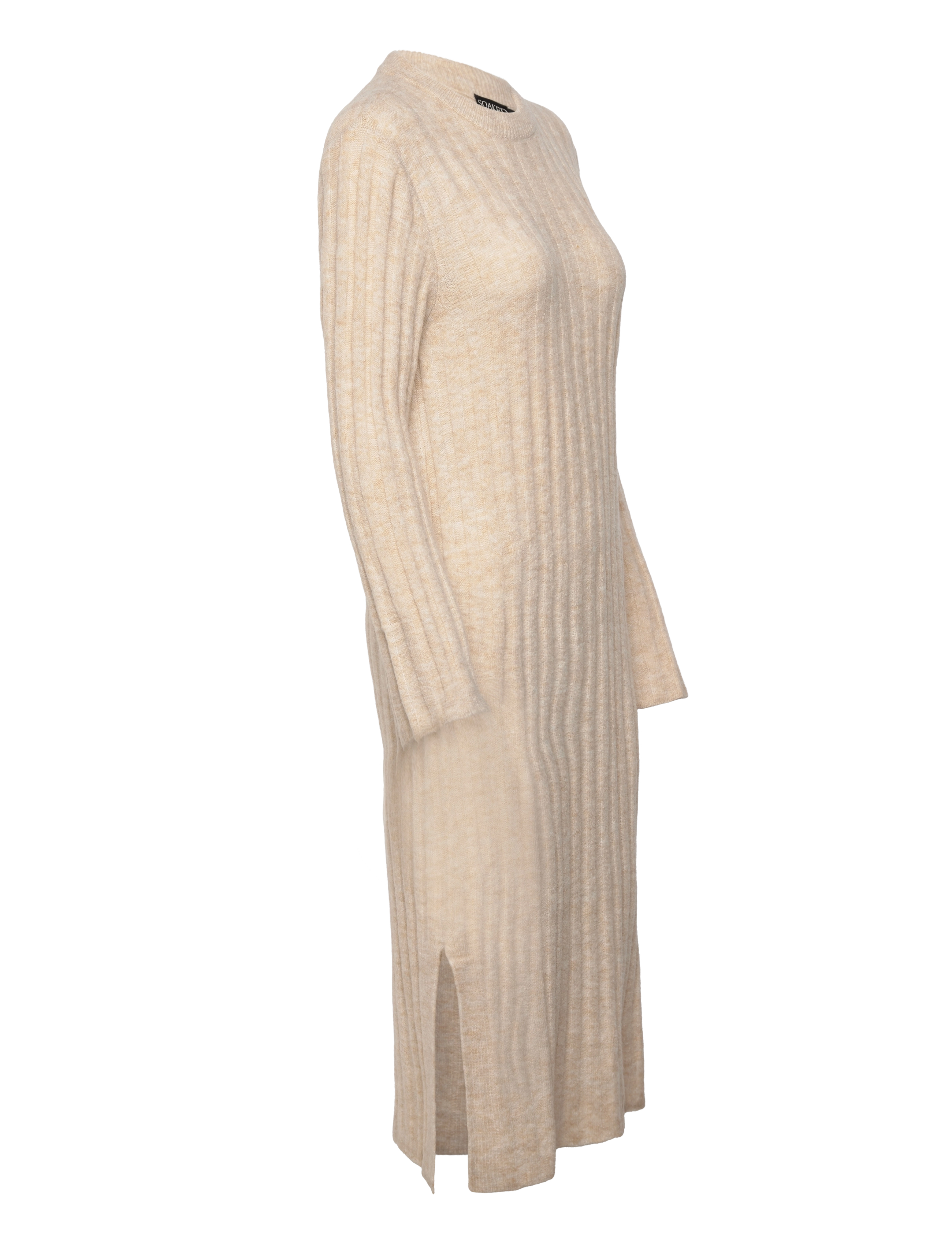 Soaked in Luxury - SLRakel Dress LS - sandshell melange - 4