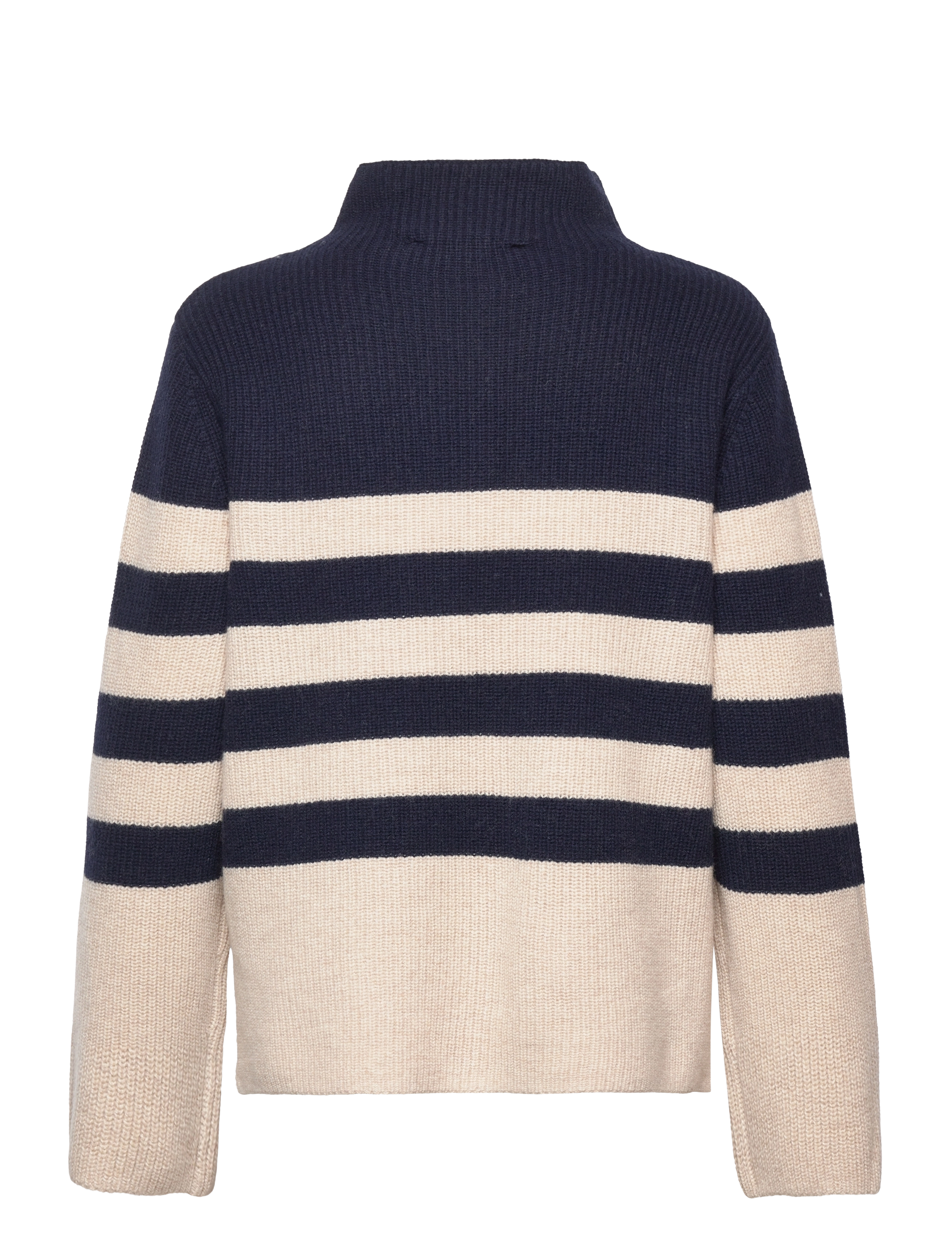 Soaked in Luxury - SLMolina Stripe Pullover LS - night sky w sandshell stripe - 2