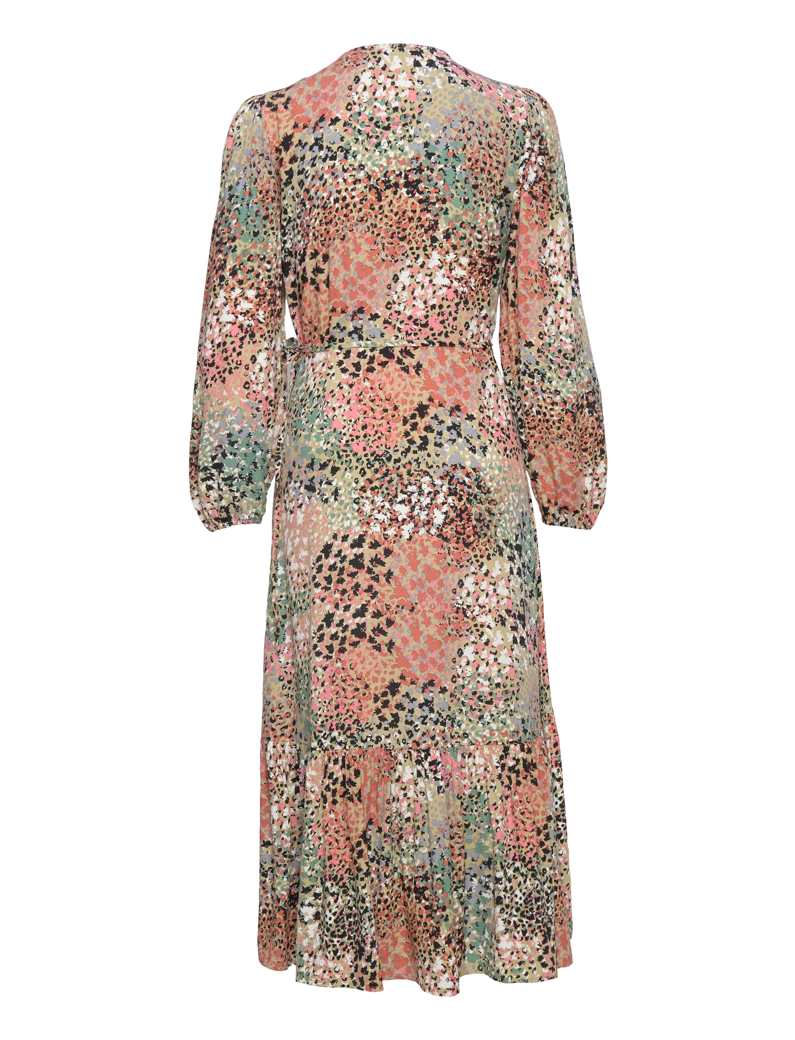 Soaked in Luxury - SLSylvia Wrap Dress - black large poppy print - 1