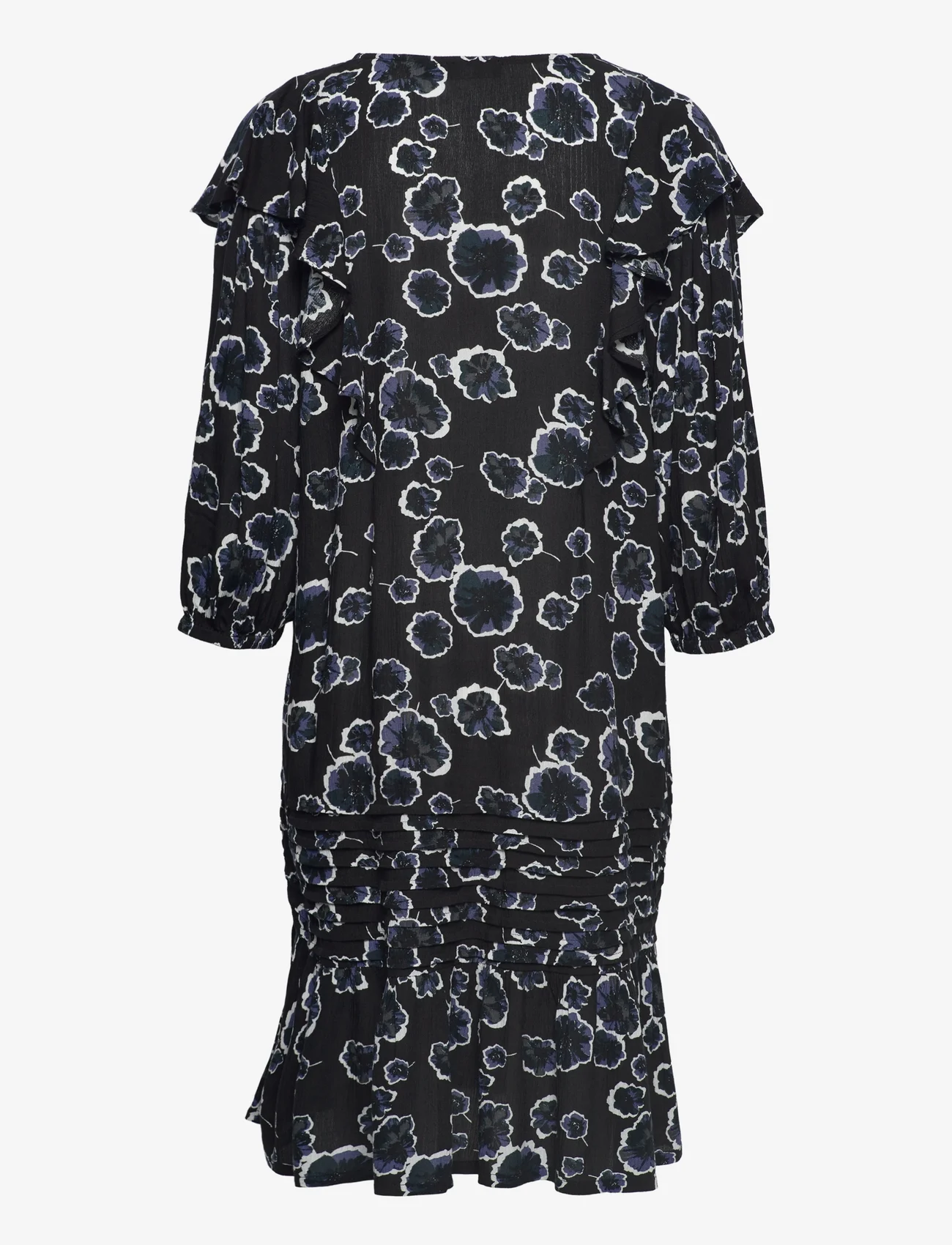 Soaked in Luxury - SLZaya Drop Waist Dress - midi kjoler - black graphic flower - 1