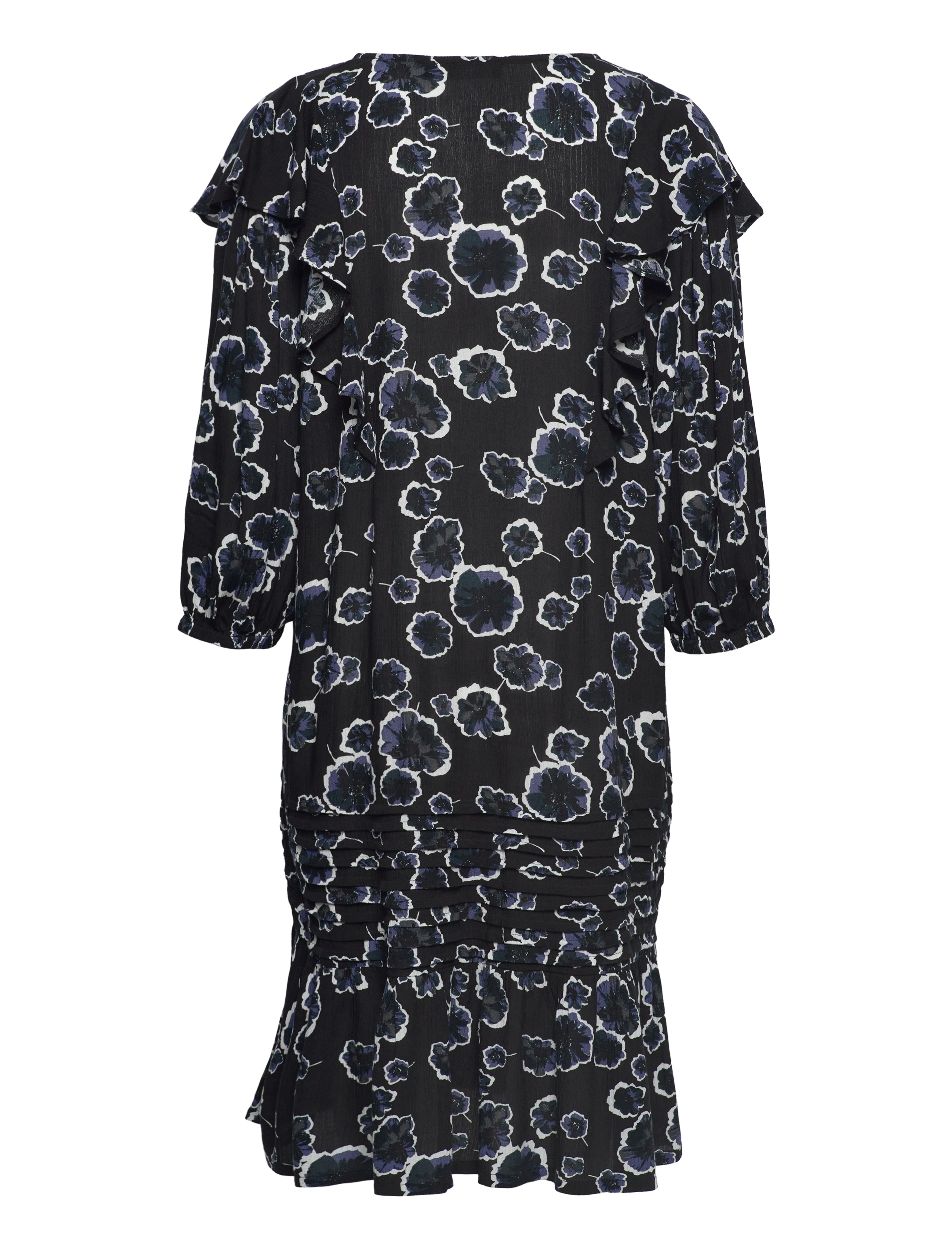 Soaked - SLZaya Drop Waist Dress - midi kjoler - black graphic flower - 1