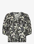 SLFrankie blouse - BLACK LEAF PRINT