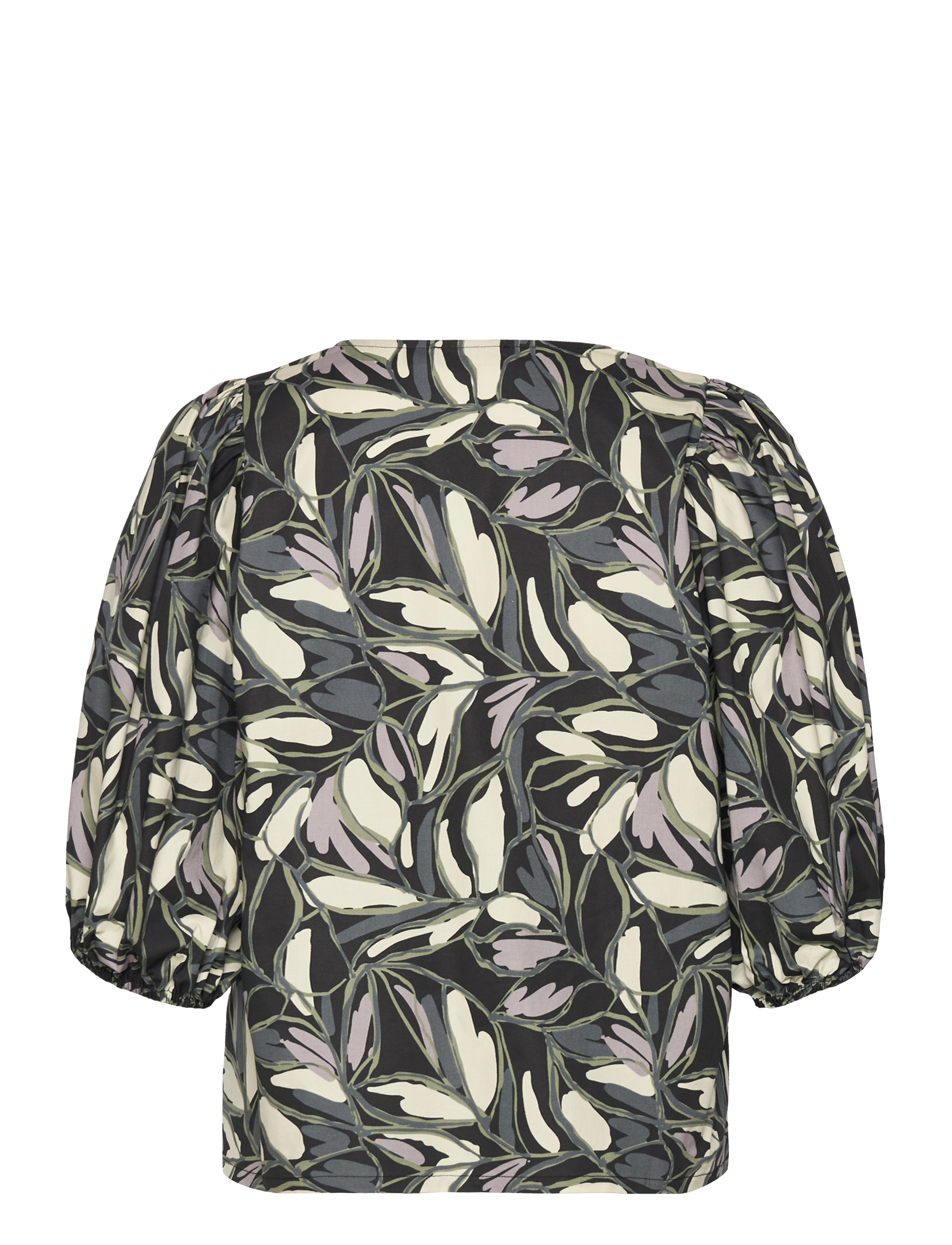 Soaked in Luxury - SLFrankie blouse - black leaf print - 1