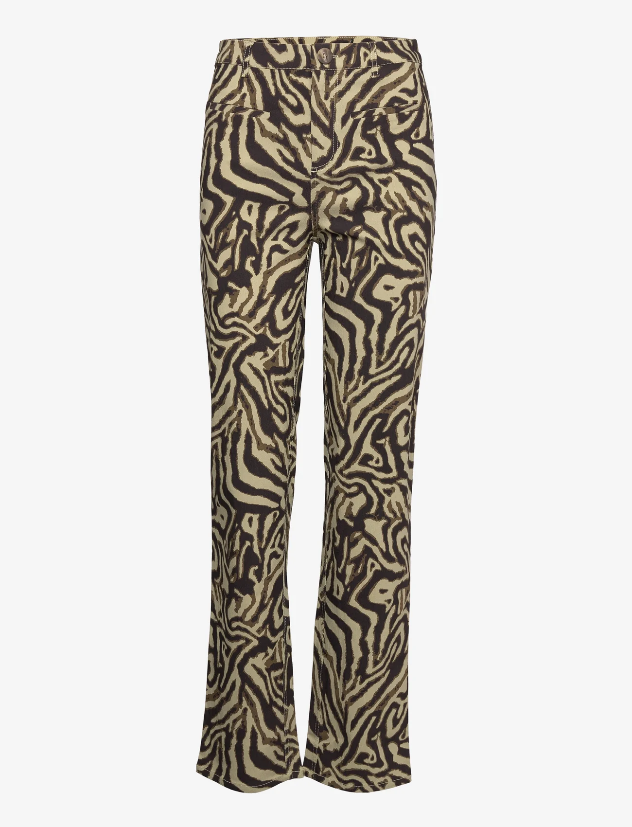 Soaked in Luxury - SLSharona Pants - aptemtos kelnės - green animal print - 0