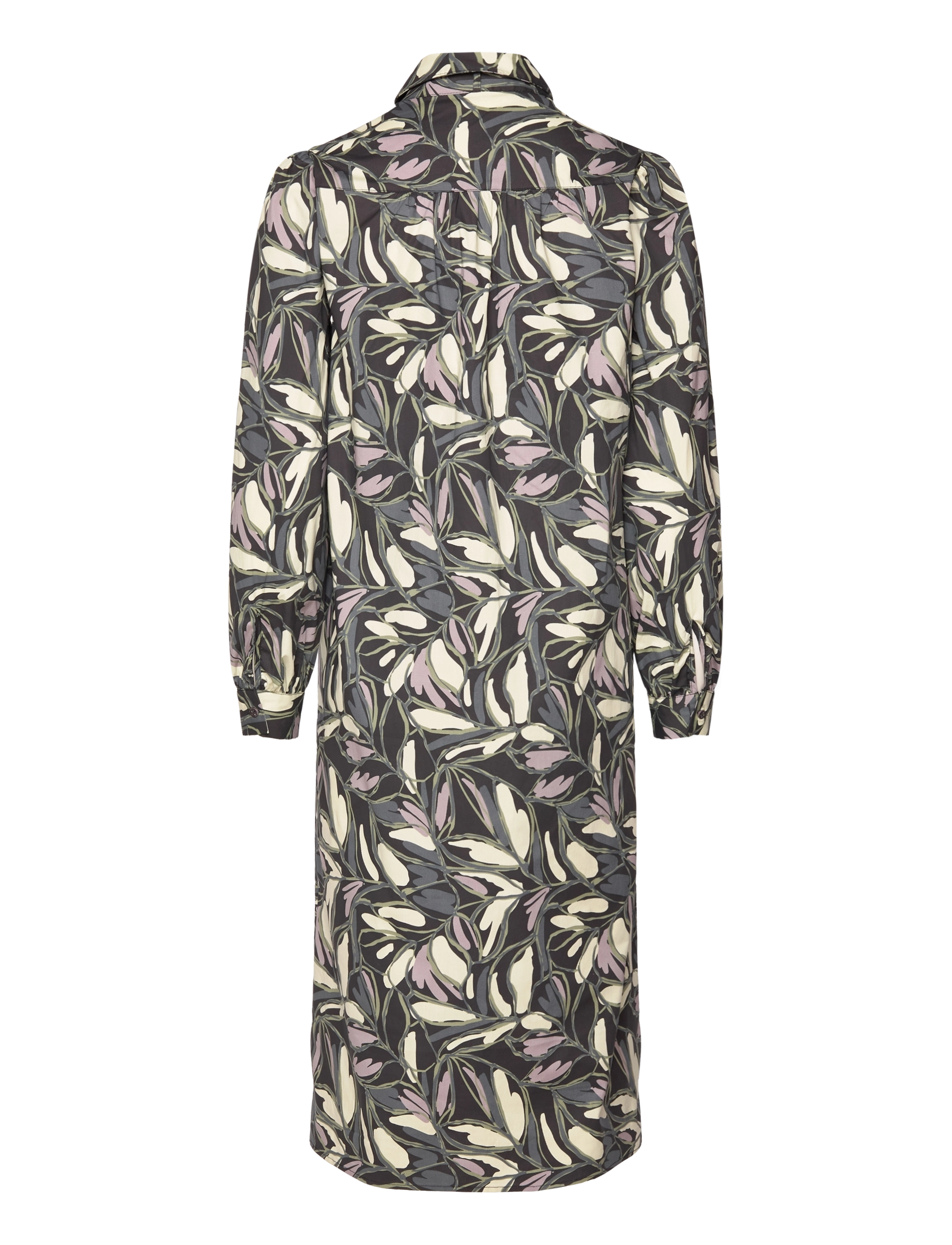 Soaked - SLFrankie Shirt Dress - skjortekjoler - black leaf print - 4