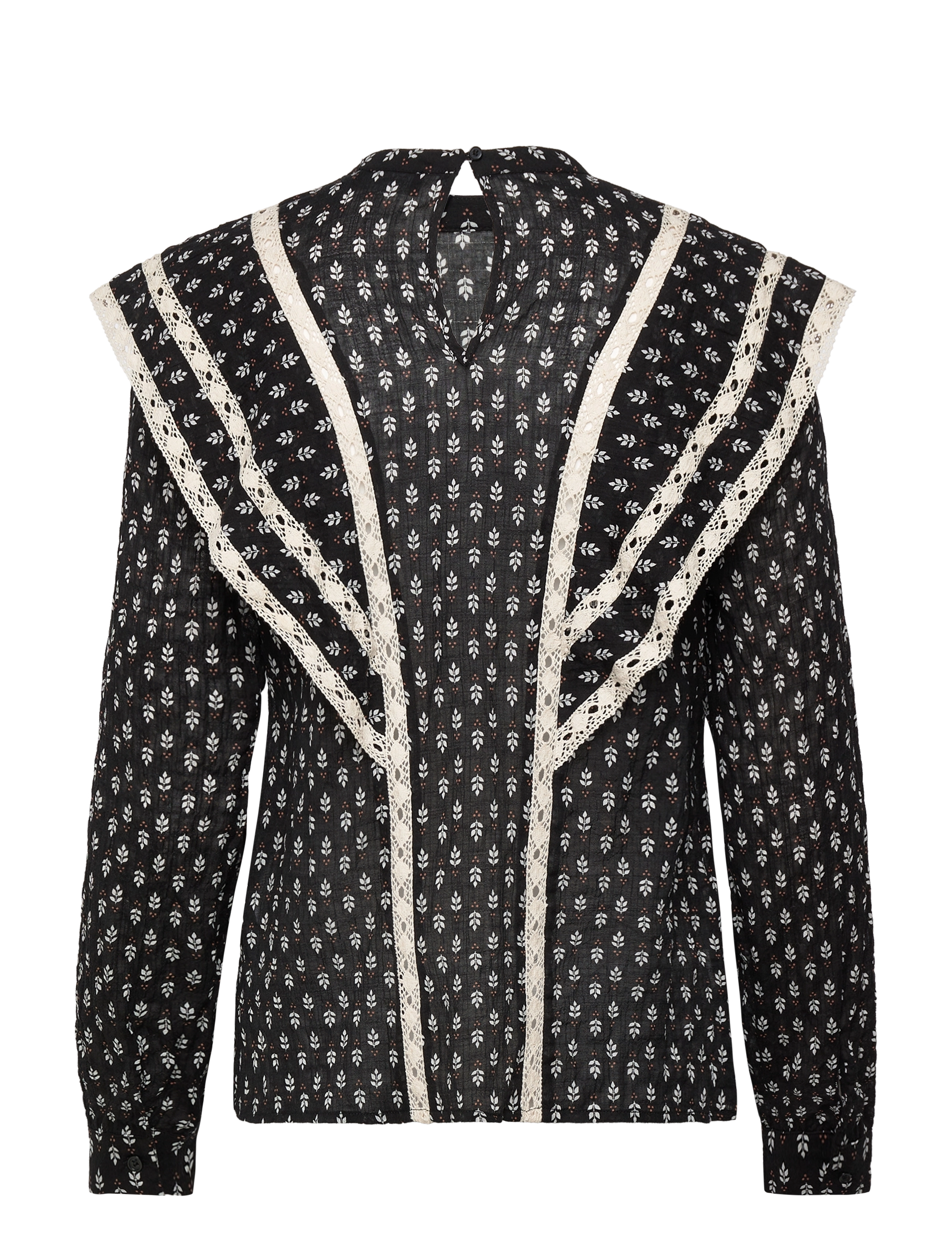 Soaked in Luxury - SLLinetta Blouse LS - black block print - 1