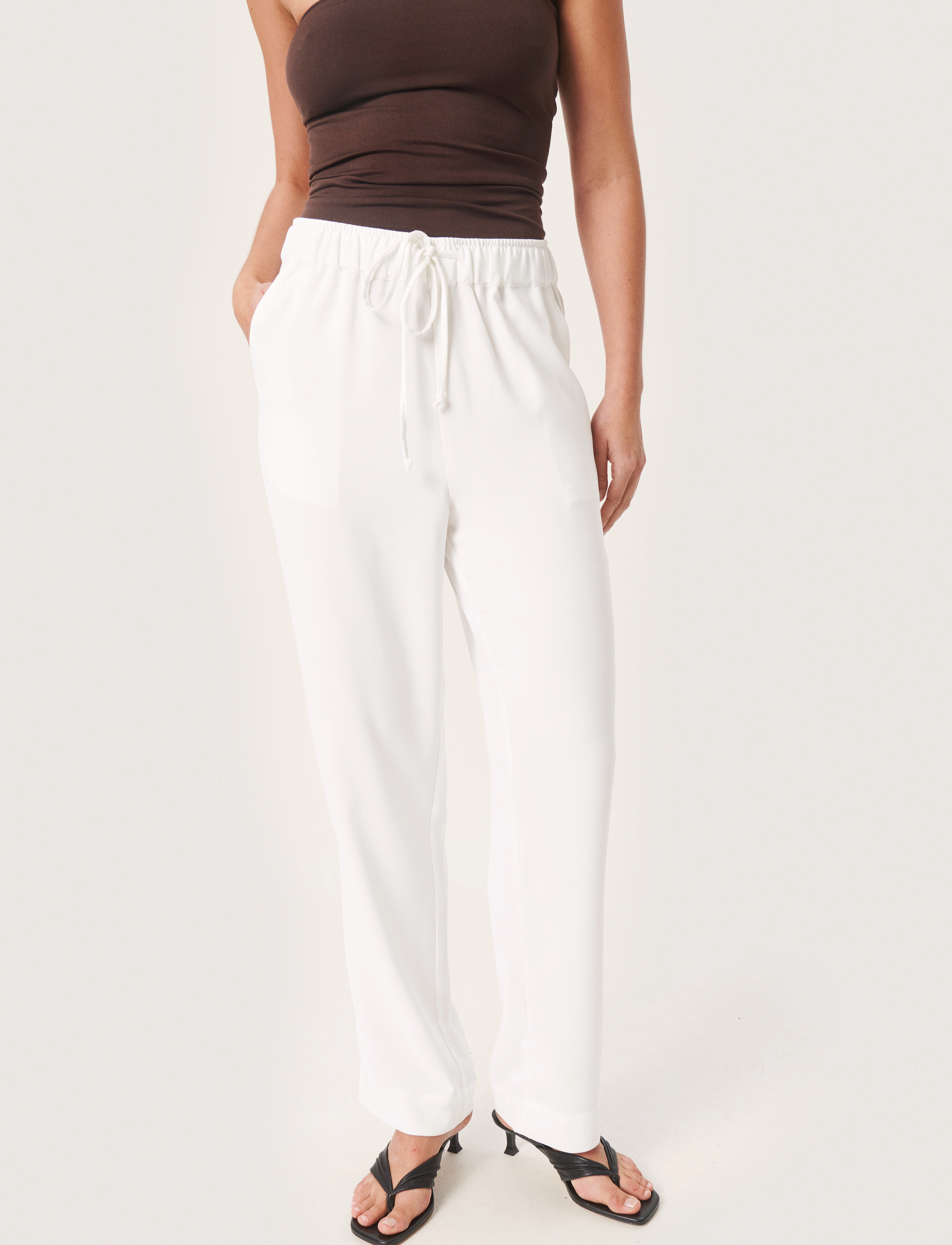 Soaked SLShirley Tapered Pants - Bukser - WHISPER WHITE / white