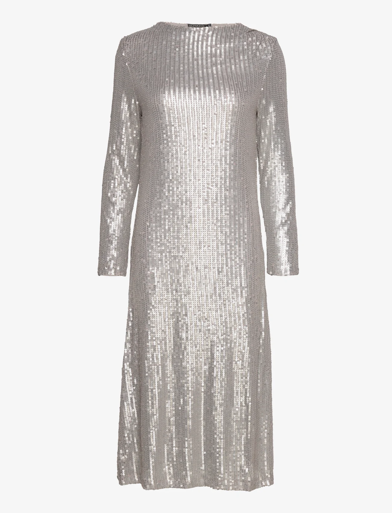 Soaked in Luxury - SLDalila Long Dress LS - festmode zu outlet-preisen - silver - 0