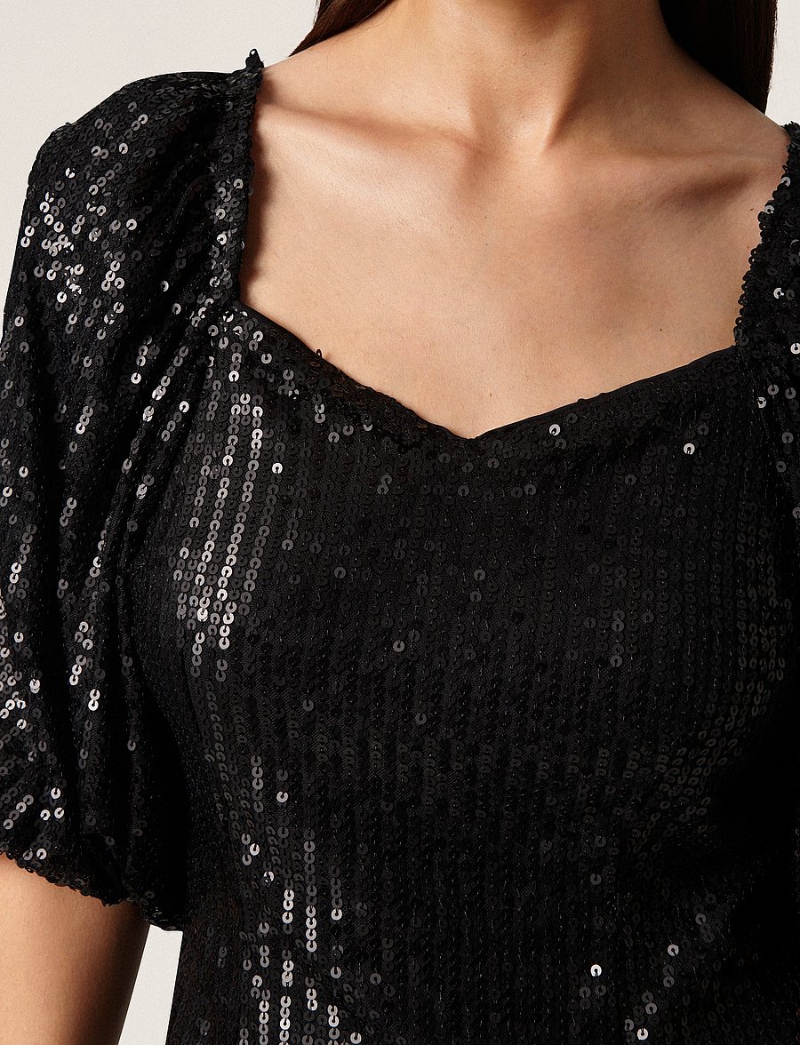 Soaked - SLDalila Gausa Dress - paillettenkleider - black - 5